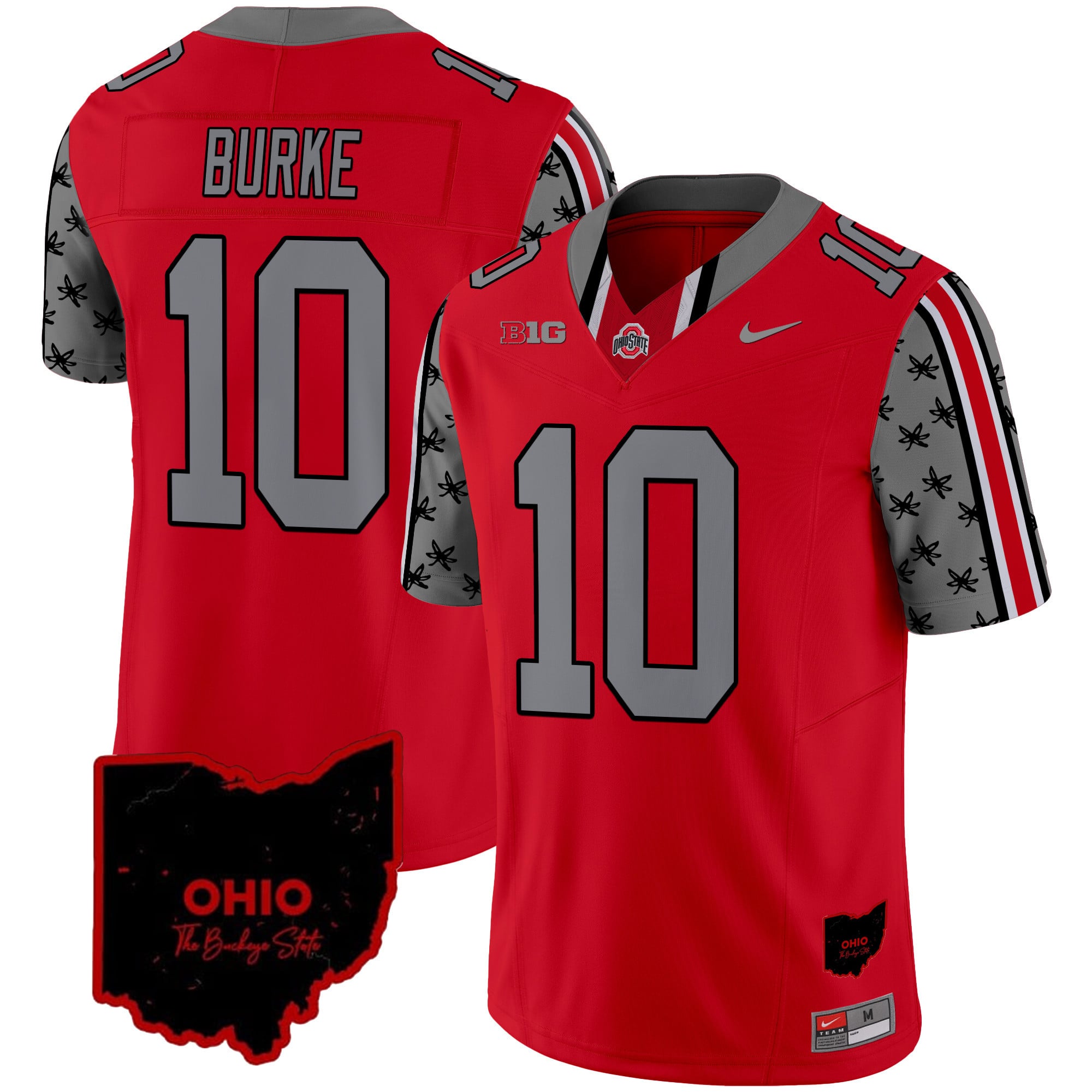 Men's Ohio State Buckeyes 2024 Home Patch Vapor Limited Jersey - All Stitched