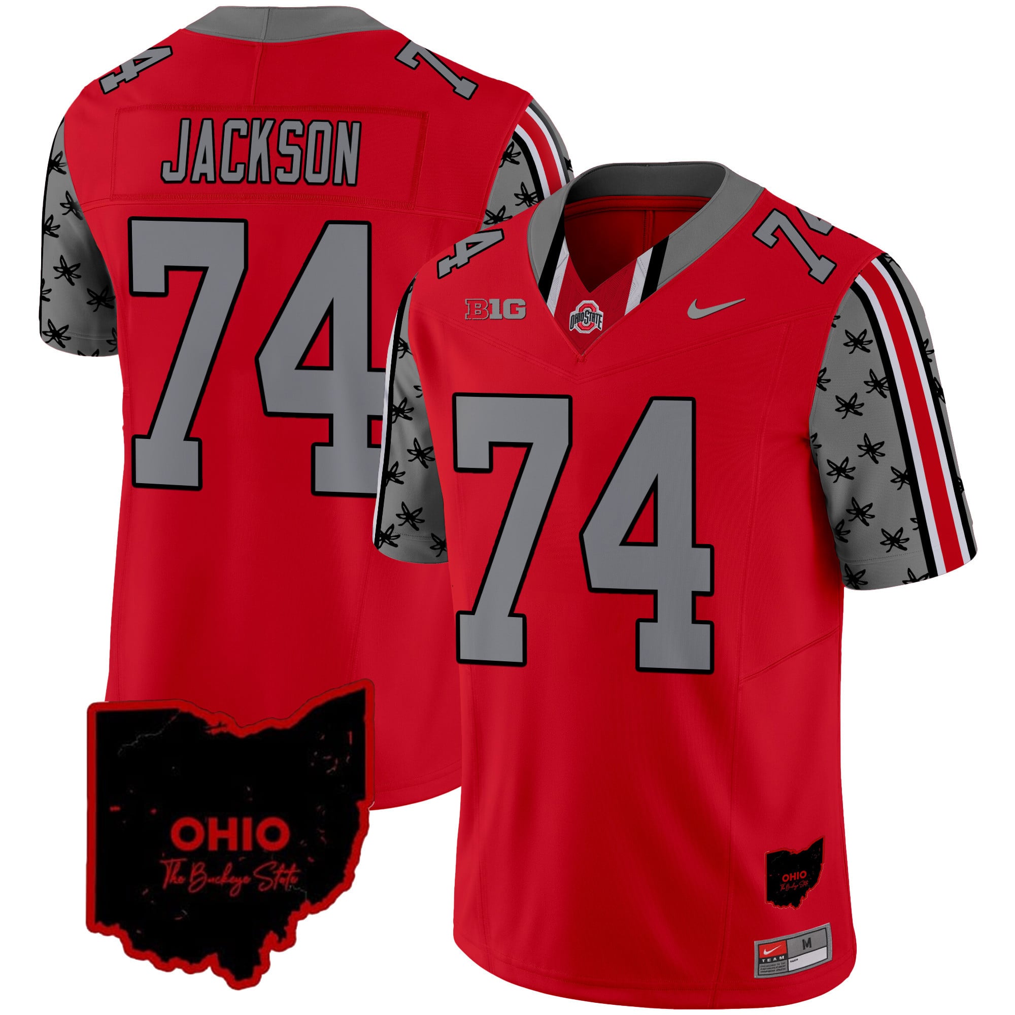 Men's Ohio State Buckeyes 2024 Home Patch Vapor Limited Jersey - All Stitched