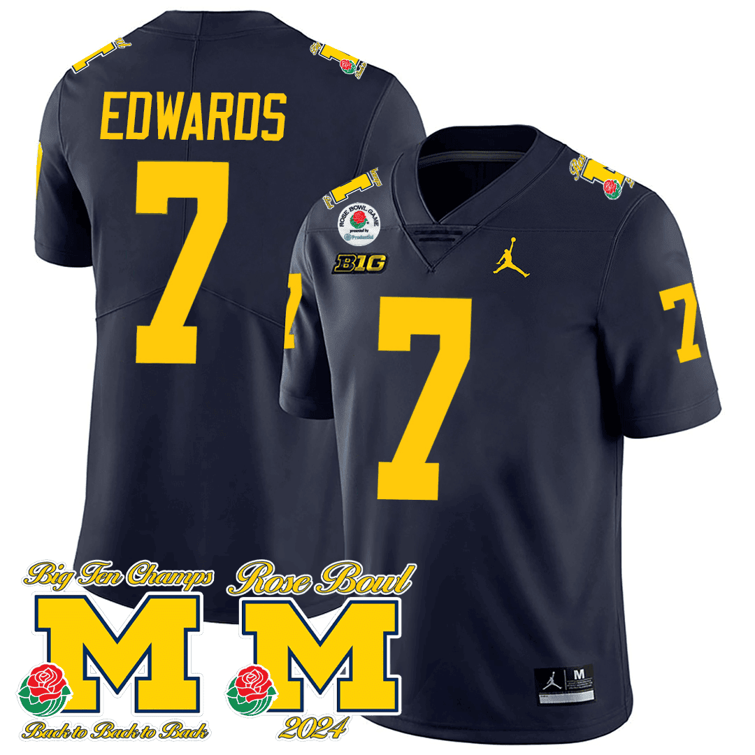 Men's Michigan Wolverines Rose Bowl Game Jersey - All Stitched