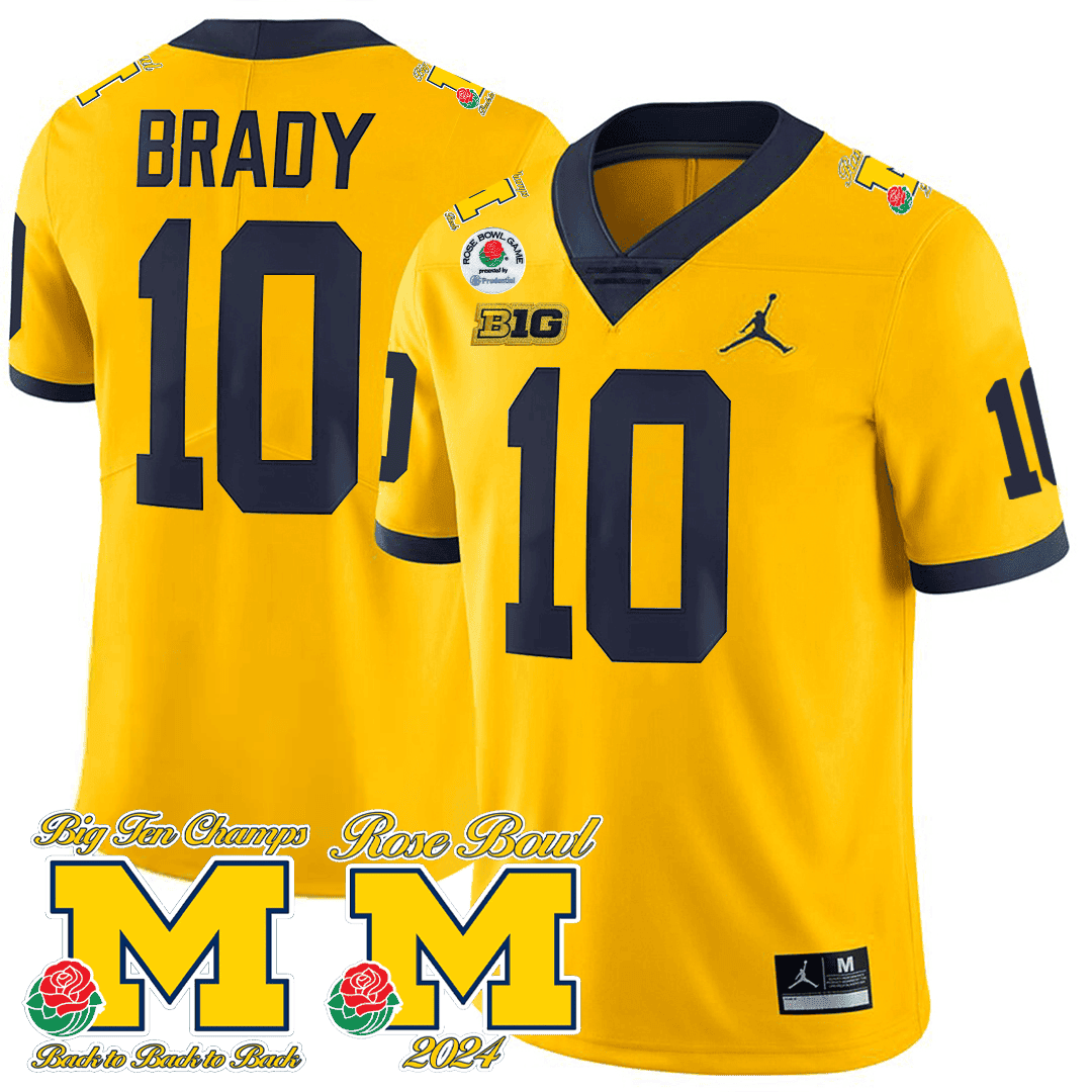 Men's Michigan Wolverines Rose Bowl Game Jersey - All Stitched
