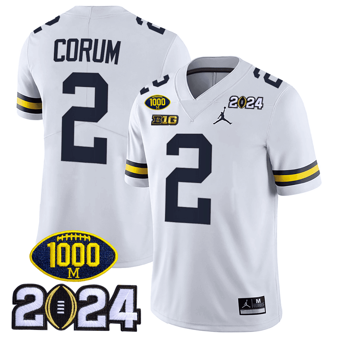 Men's Michigan Wolverines 1000 Wins & 2024 College Bowl Patch Vapor Limited Jersey - All Stitched