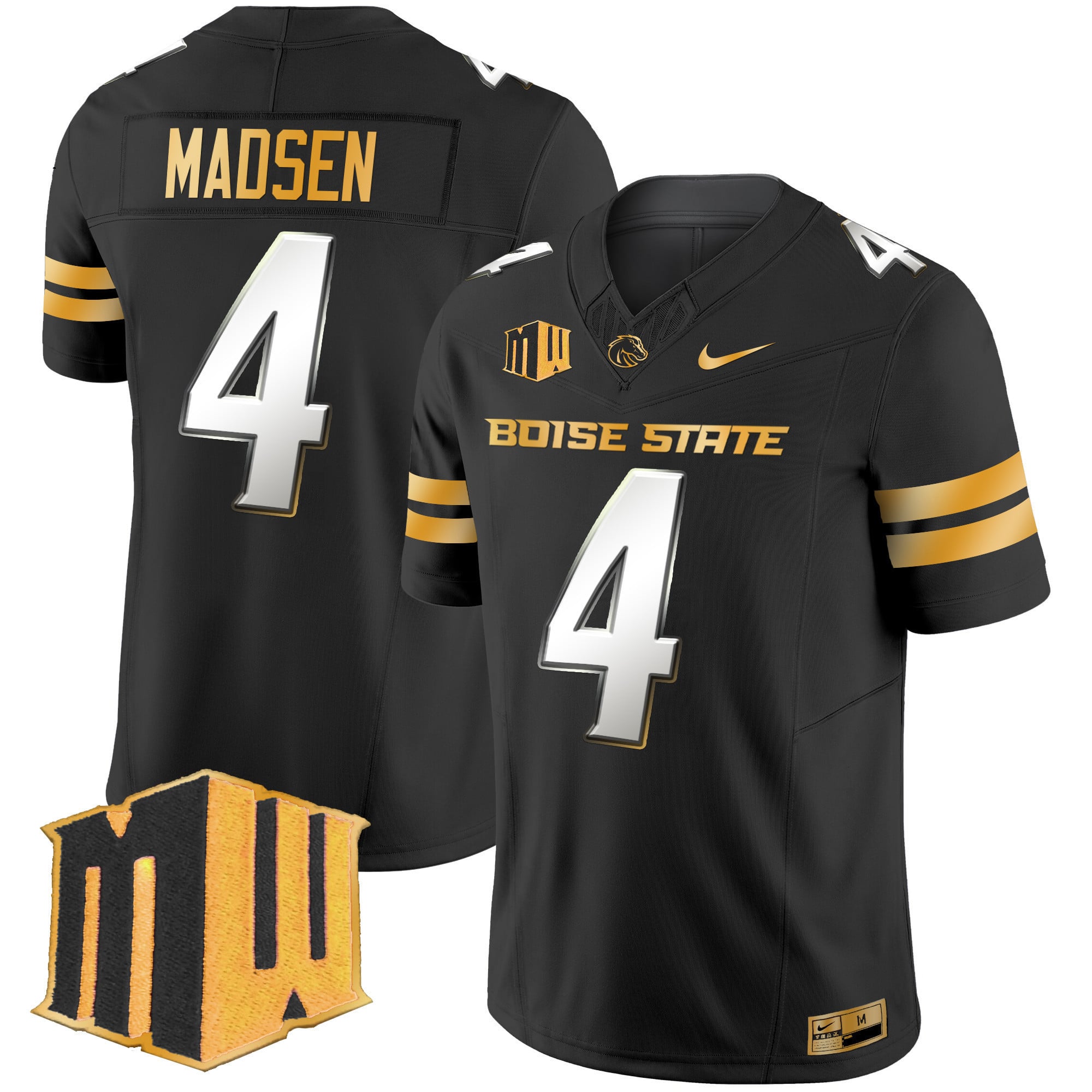 Men's Boise State Broncos 2024 Gold Vapor Limited Jersey - All Stitched