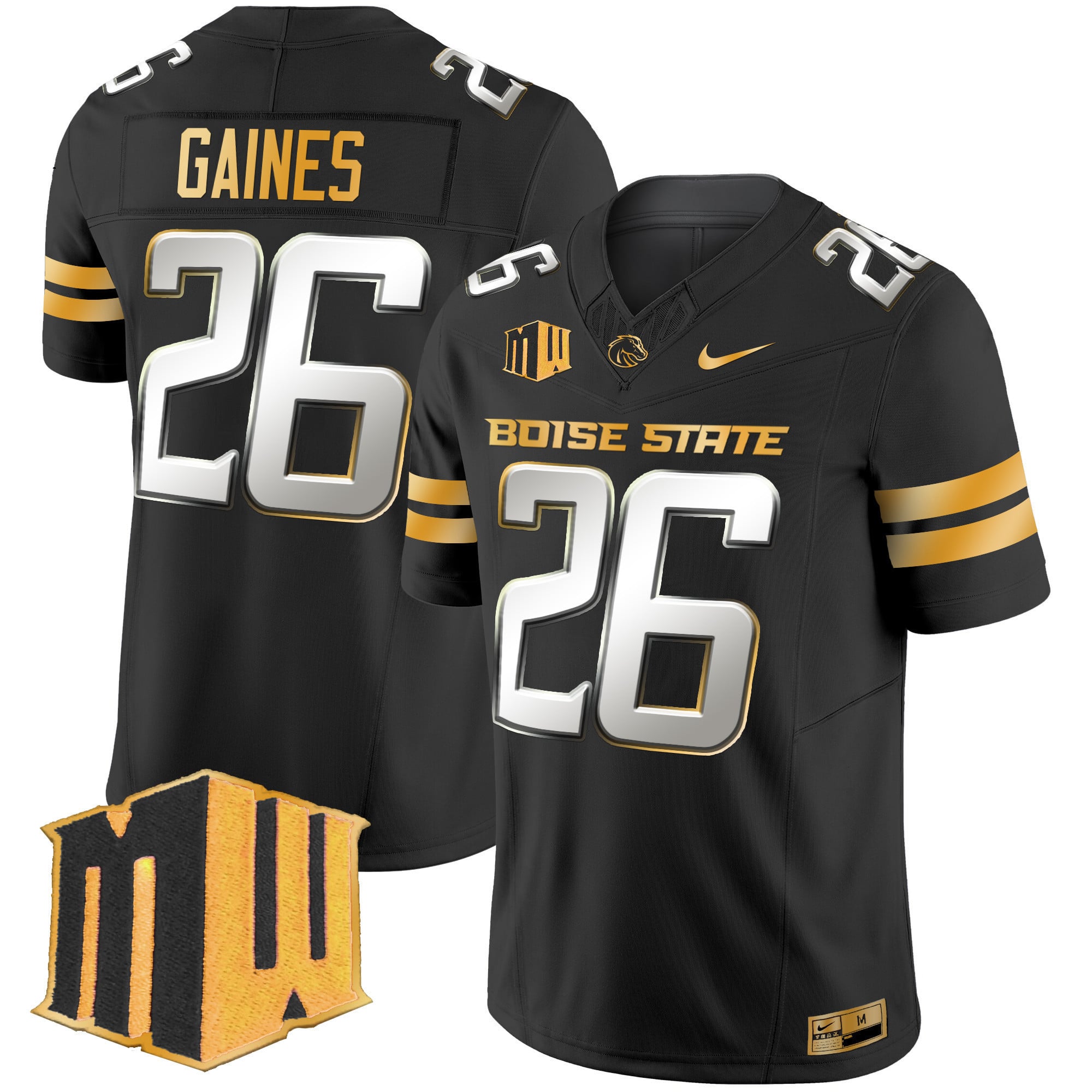 Men's Boise State Broncos 2024 Gold Vapor Limited Jersey - All Stitched