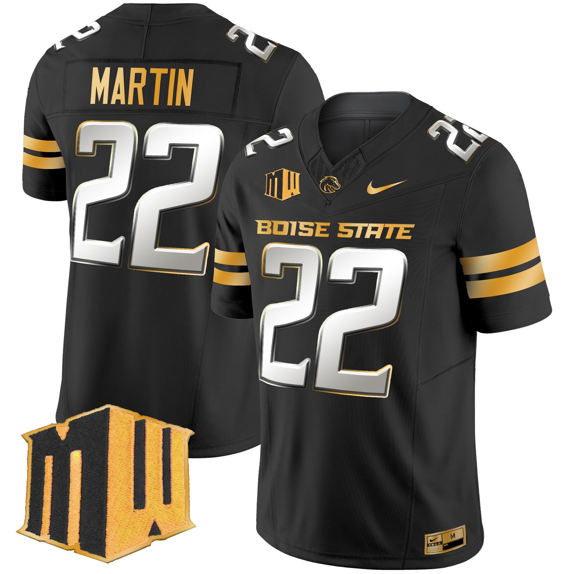 Men's Boise State Broncos 2024 Gold Vapor Limited Jersey - All Stitched
