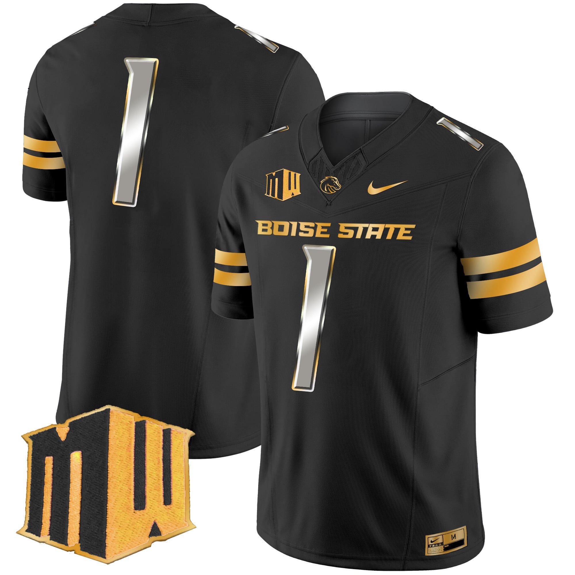 Men's Boise State Broncos 2024 Gold Vapor Limited Jersey - All Stitched