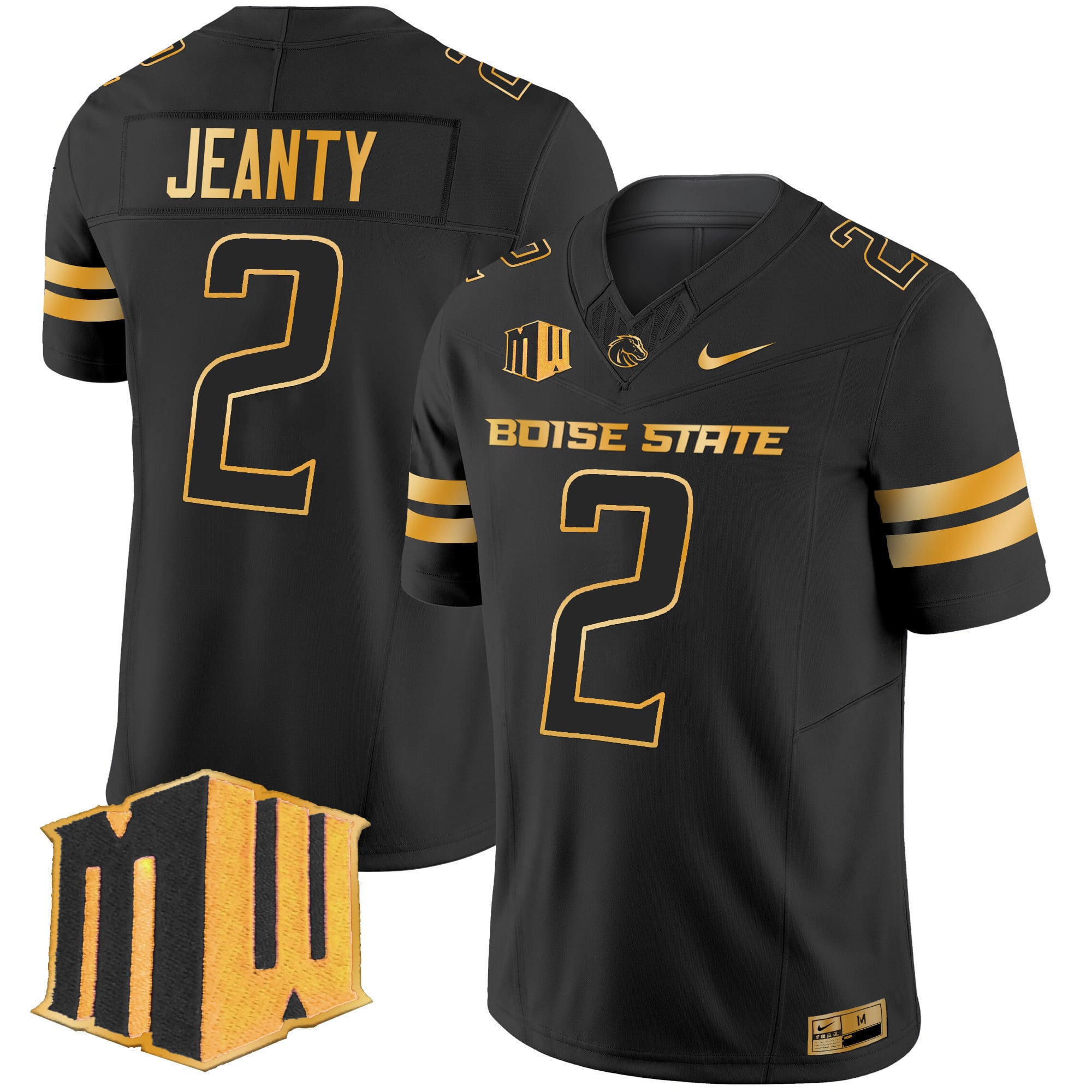 Men's Boise State Broncos 2024 Gold Vapor Limited Jersey - All Stitched