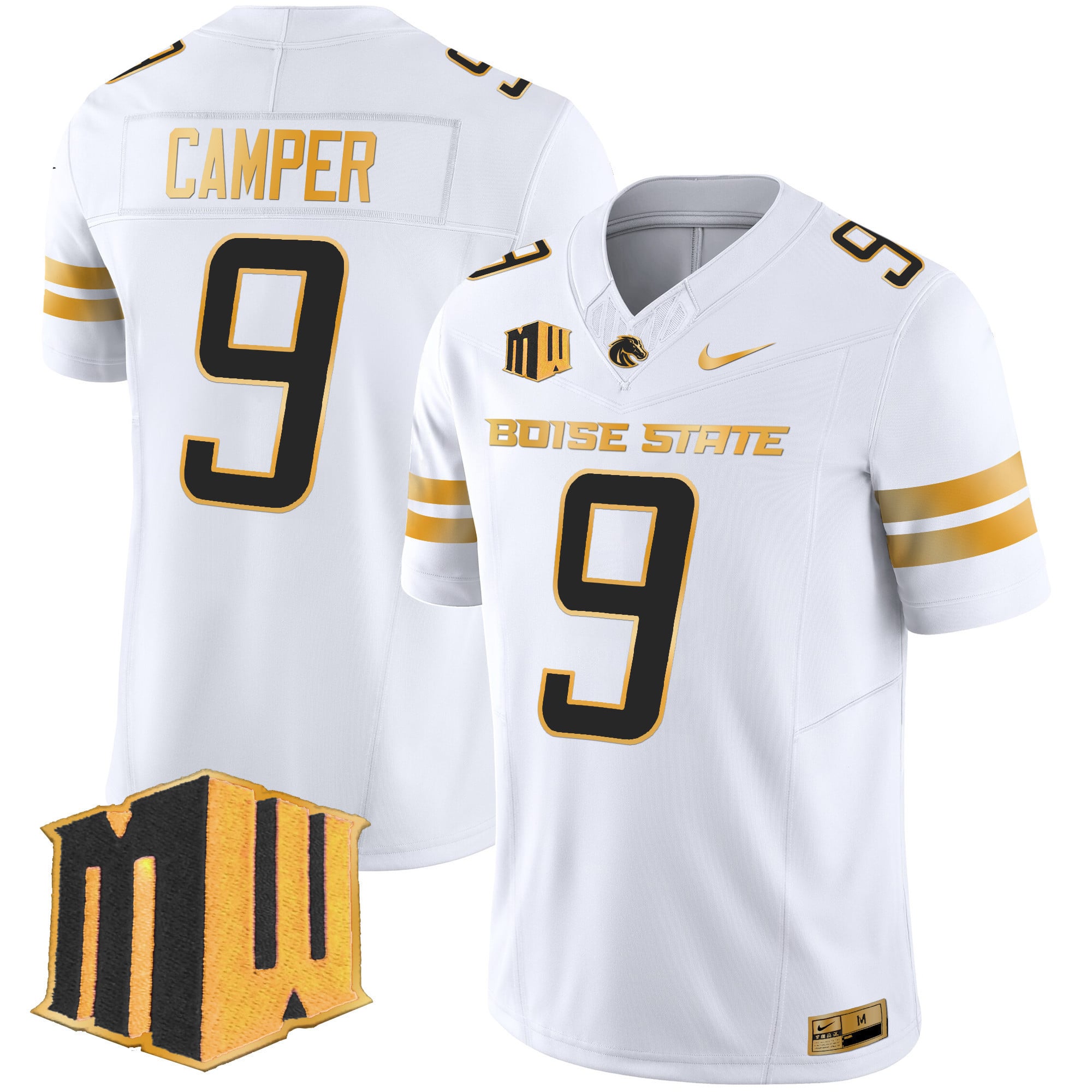 Men's Boise State Broncos 2024 Gold Vapor Limited Jersey - All Stitched