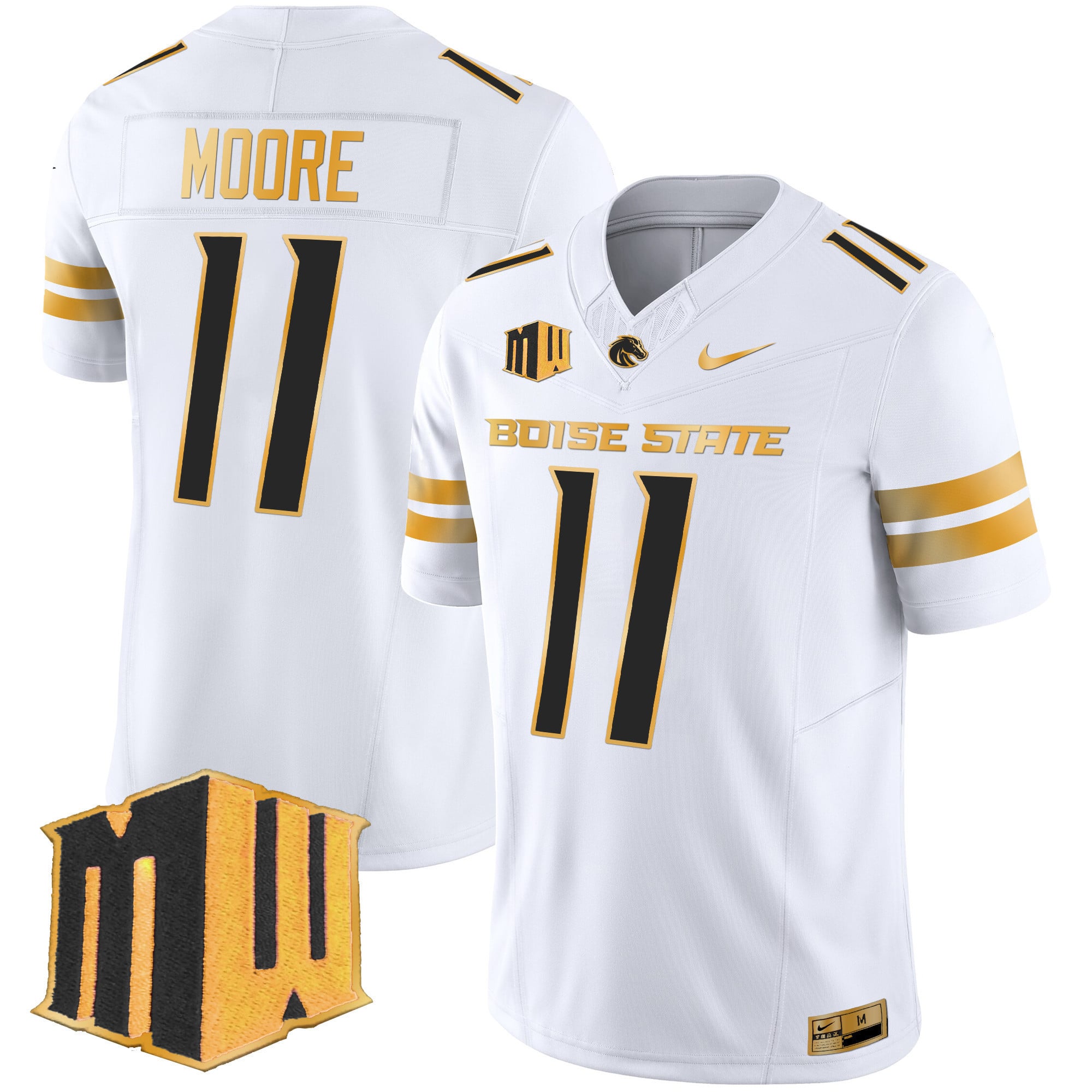 Men's Boise State Broncos 2024 Gold Vapor Limited Jersey - All Stitched
