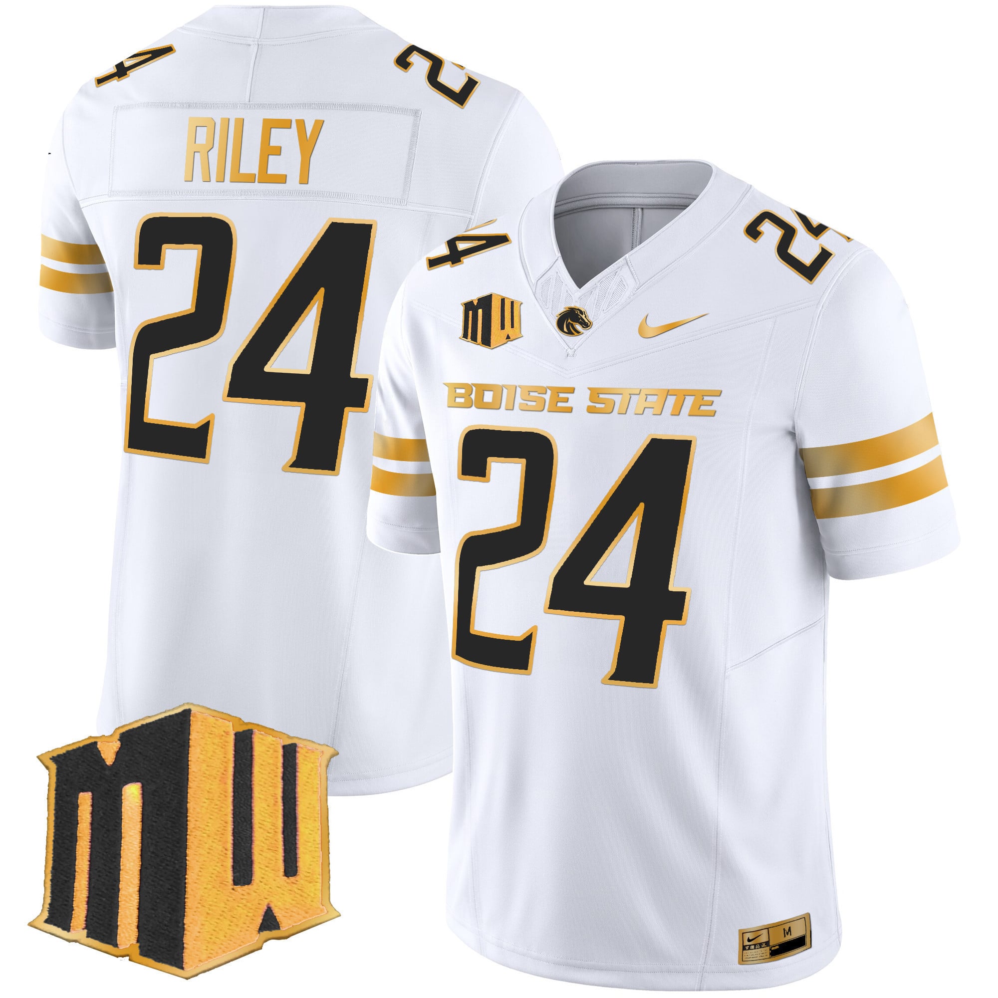 Men's Boise State Broncos 2024 Gold Vapor Limited Jersey - All Stitched