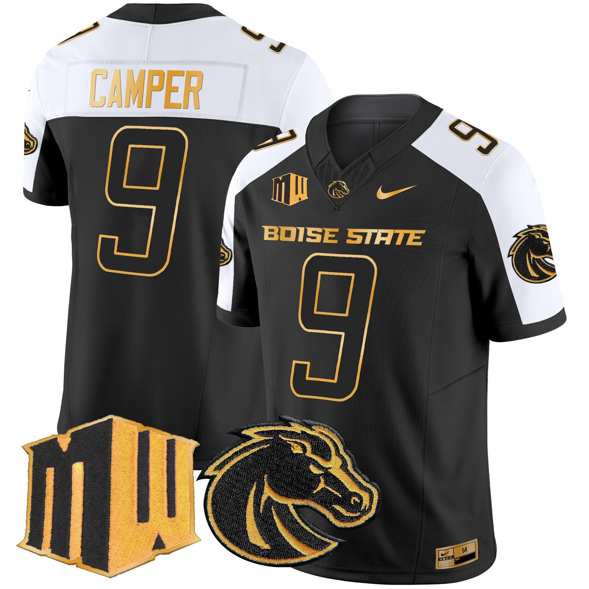 Men's Boise State Broncos 2024 Gold Vapor Limited Jersey - All Stitched