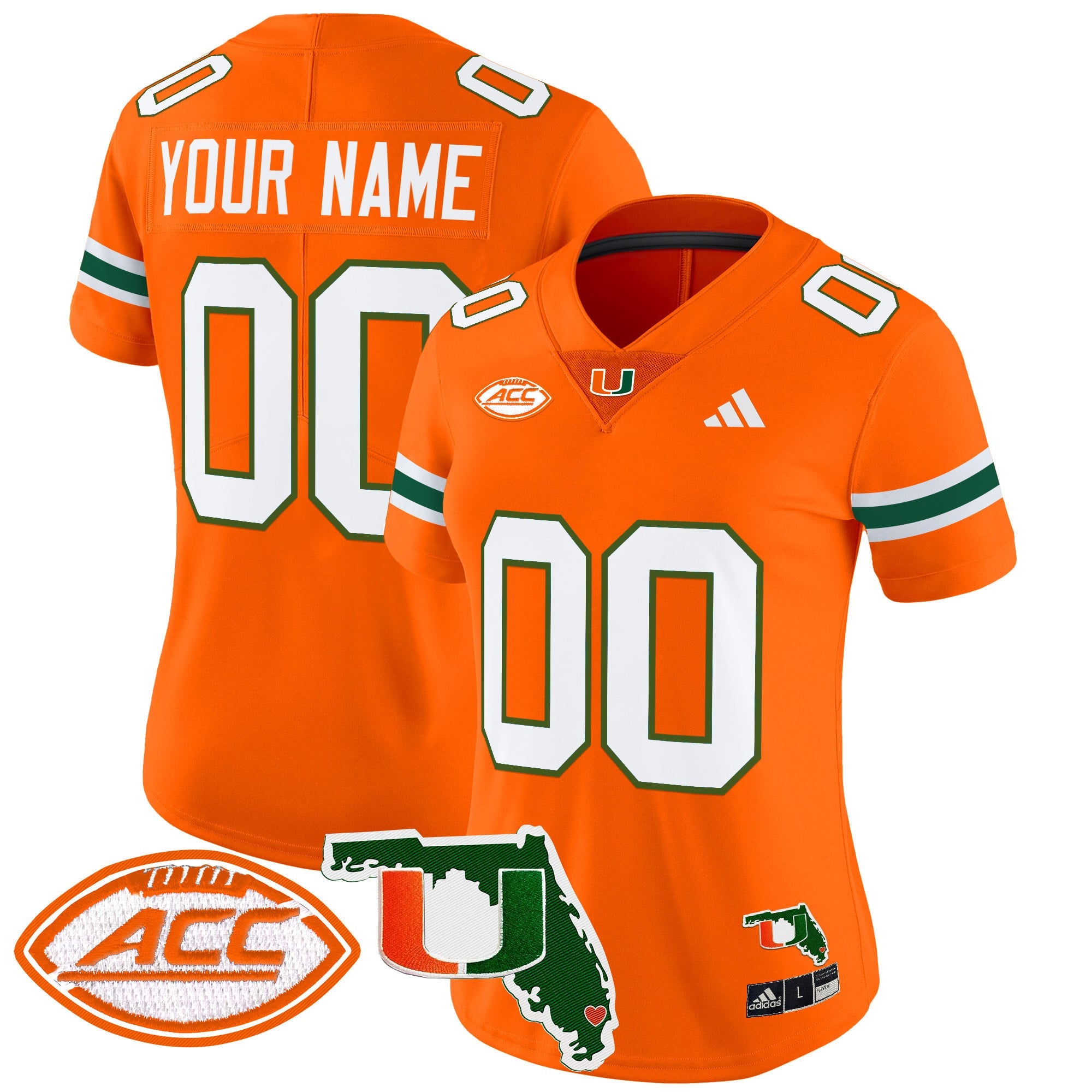 Miami Hurricanes 2024 Florida Patch Vapor Limited Custom Jersey - All Stitched