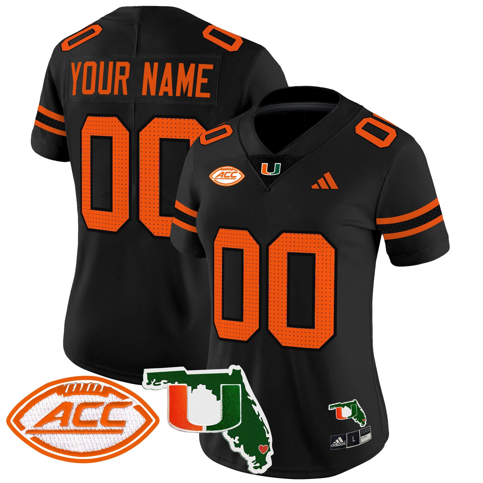 Miami Hurricanes 2024 Florida Patch Vapor Limited Custom Jersey - All Stitched