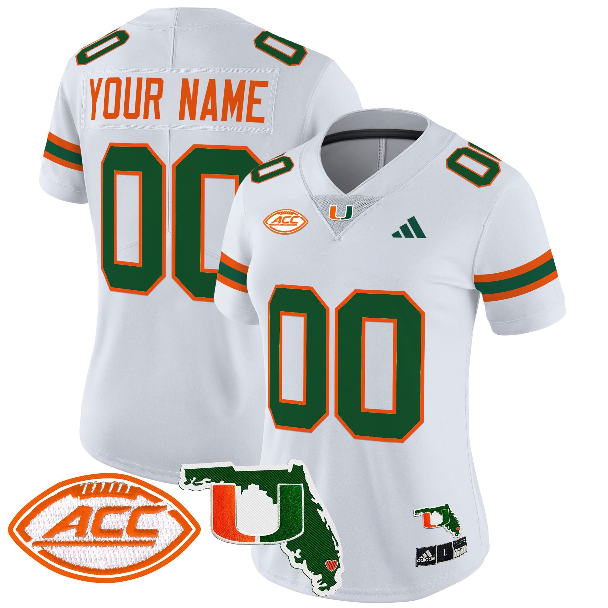Miami Hurricanes 2024 Florida Patch Vapor Limited Custom Jersey - All Stitched