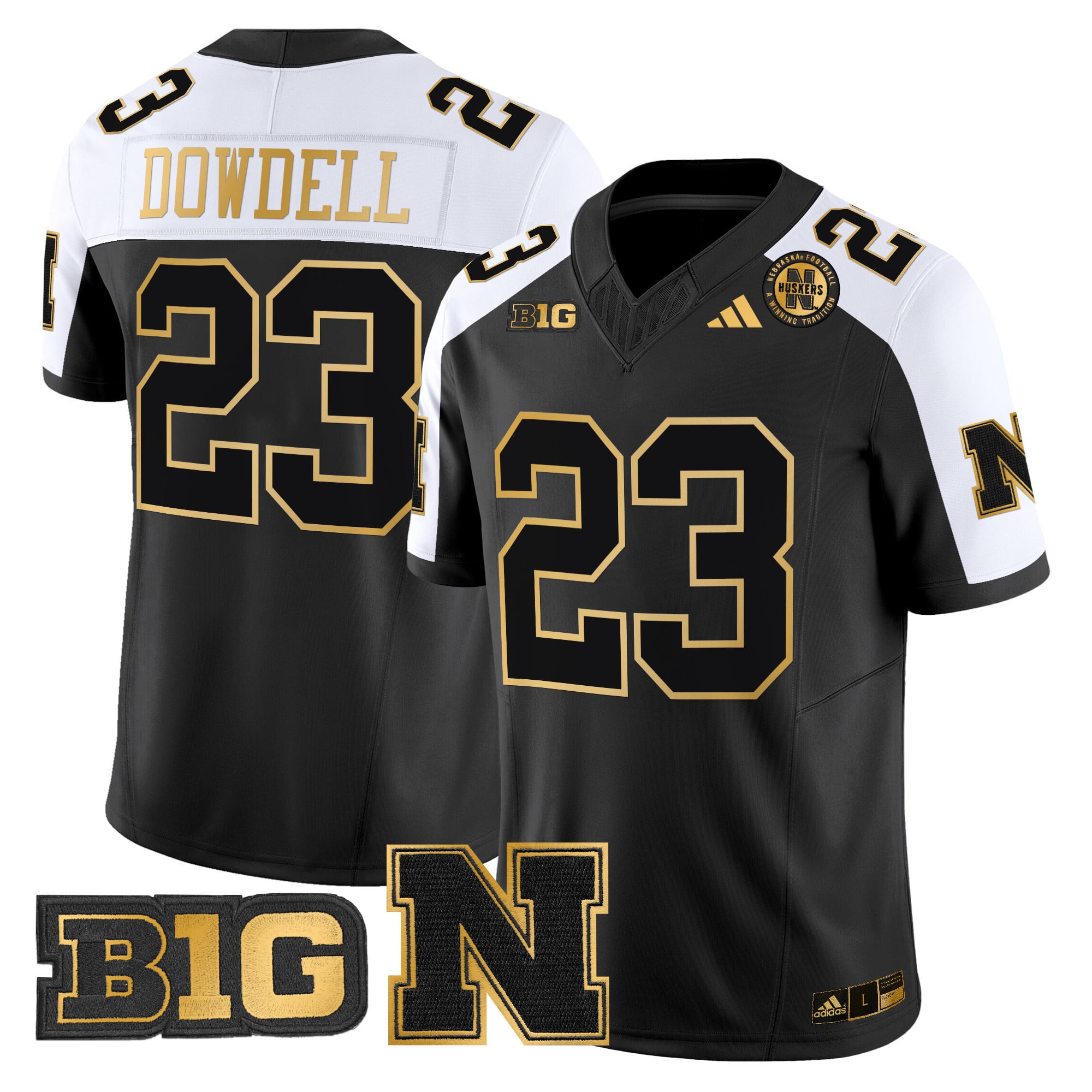 Men's Nebraska Cornhuskers 2024 Gold Vapor Limited Jersey - All Stitched
