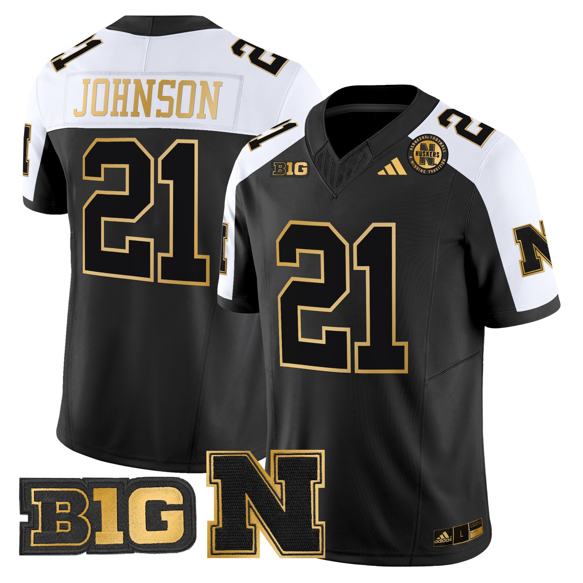 Men's Nebraska Cornhuskers 2024 Gold Vapor Limited Jersey - All Stitched