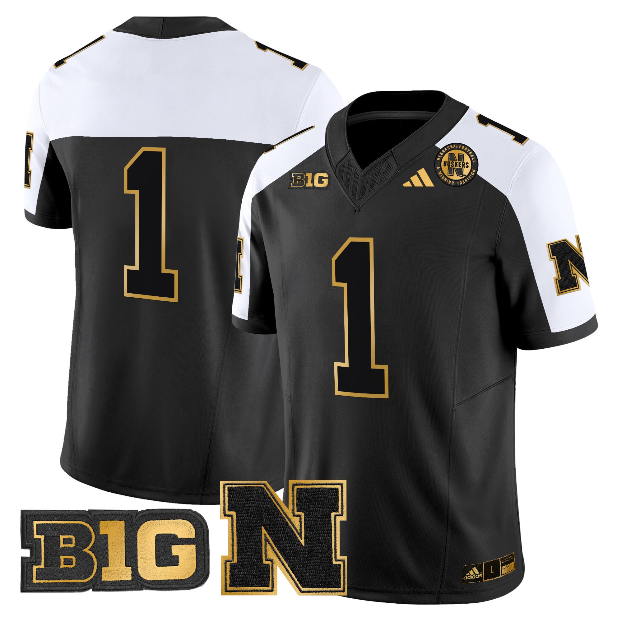 Men's Nebraska Cornhuskers 2024 Gold Vapor Limited Jersey - All Stitched