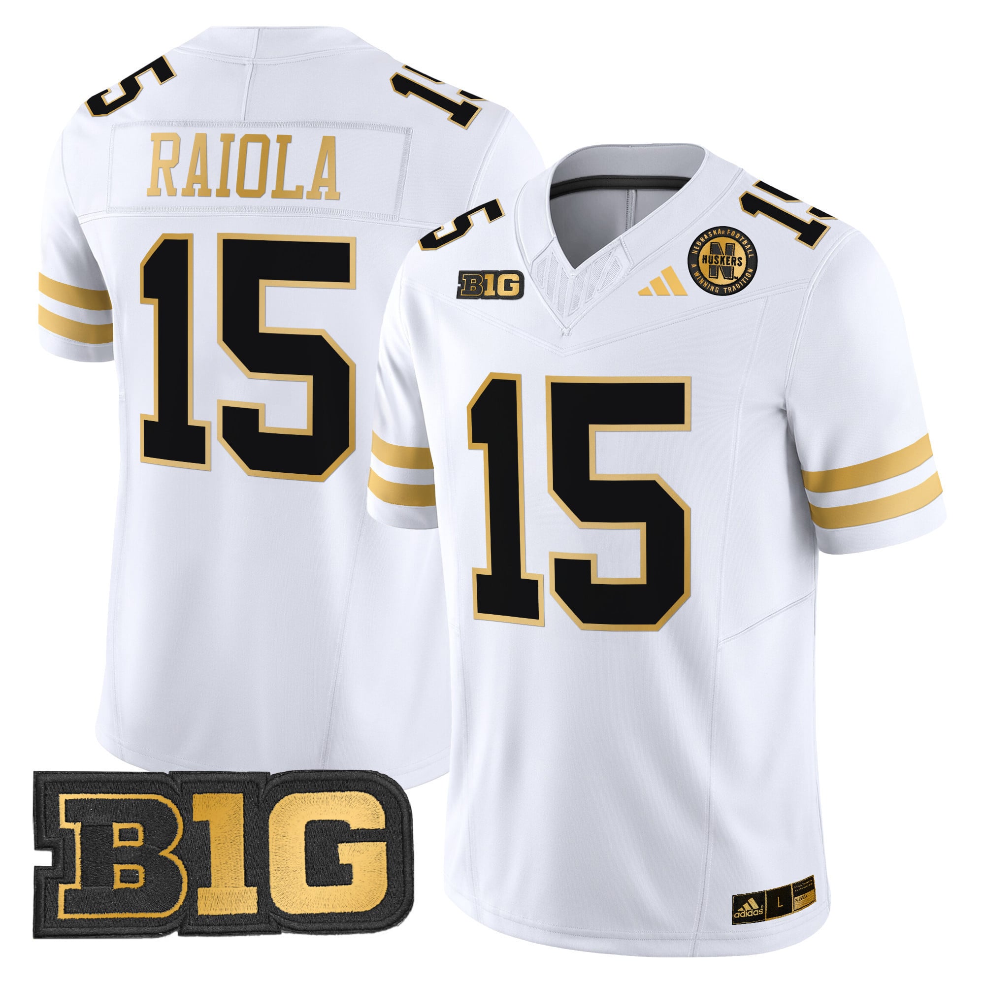 Men's Nebraska Cornhuskers 2024 Gold Vapor Limited Jersey - All Stitched