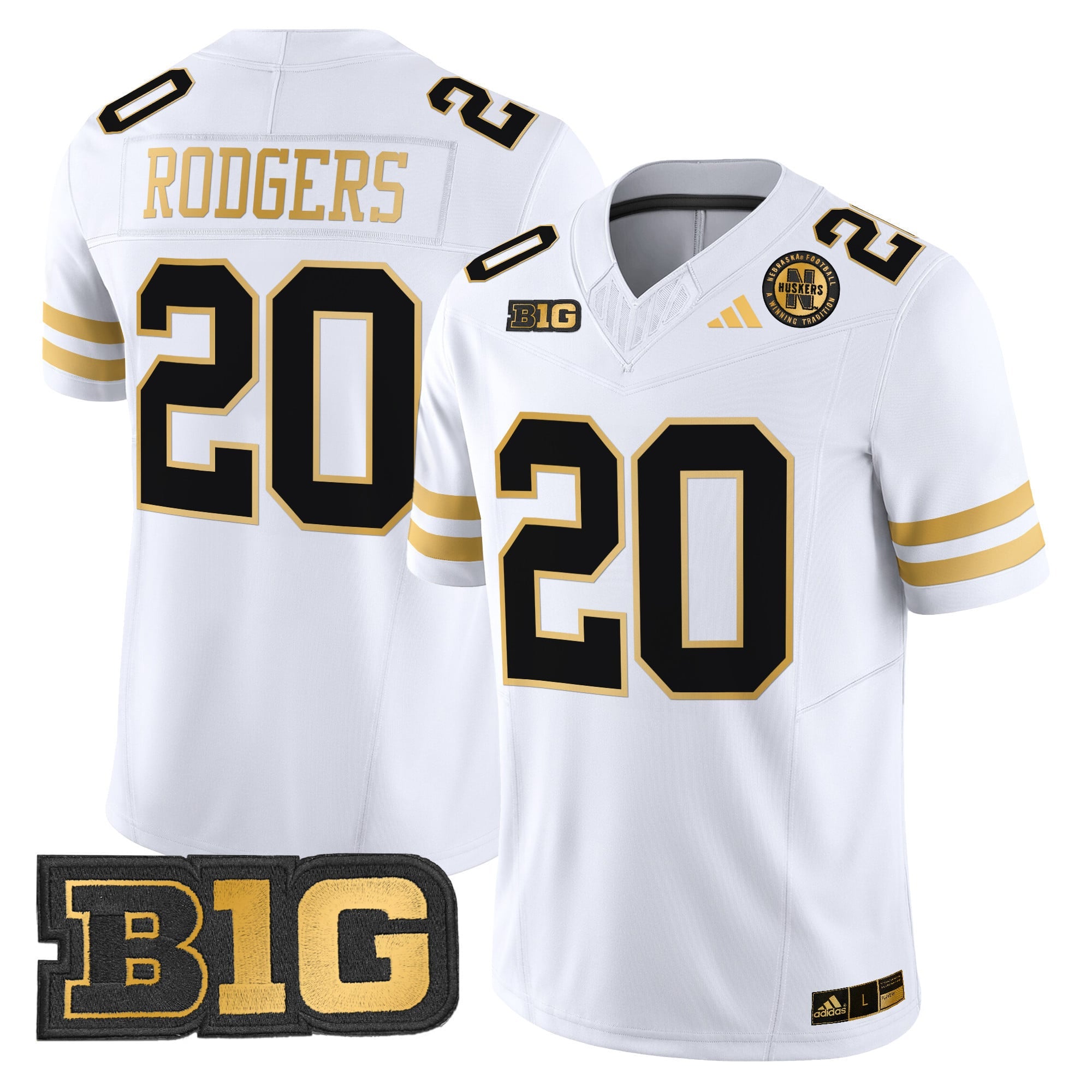 Men's Nebraska Cornhuskers 2024 Gold Vapor Limited Jersey - All Stitched
