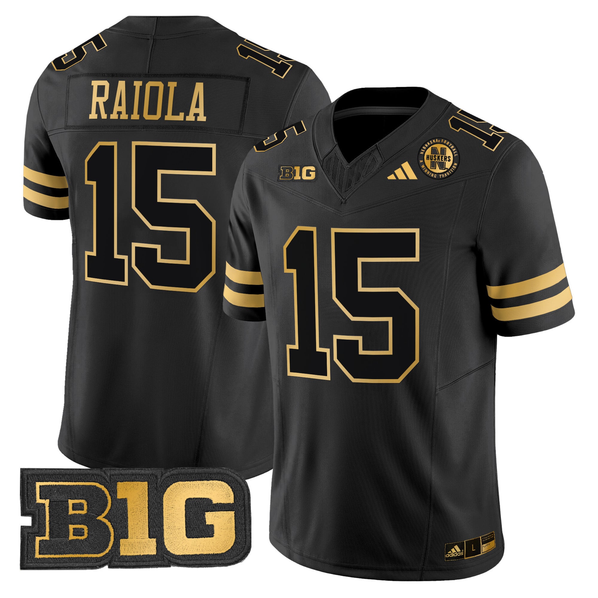 Men's Nebraska Cornhuskers 2024 Gold Vapor Limited Jersey - All Stitched
