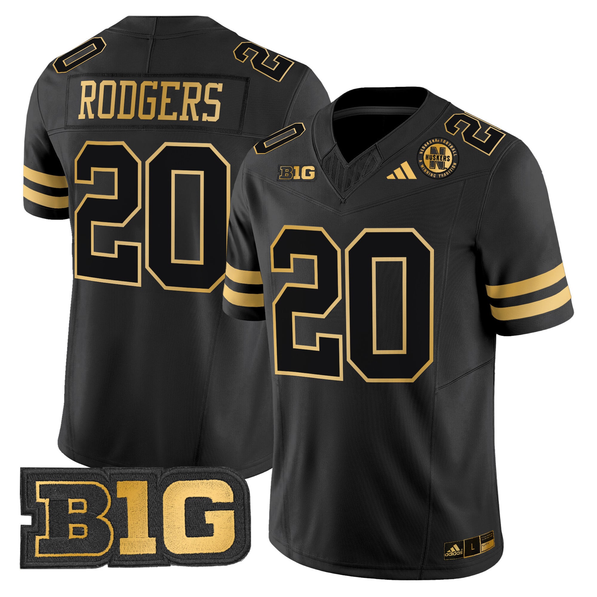 Men's Nebraska Cornhuskers 2024 Gold Vapor Limited Jersey - All Stitched