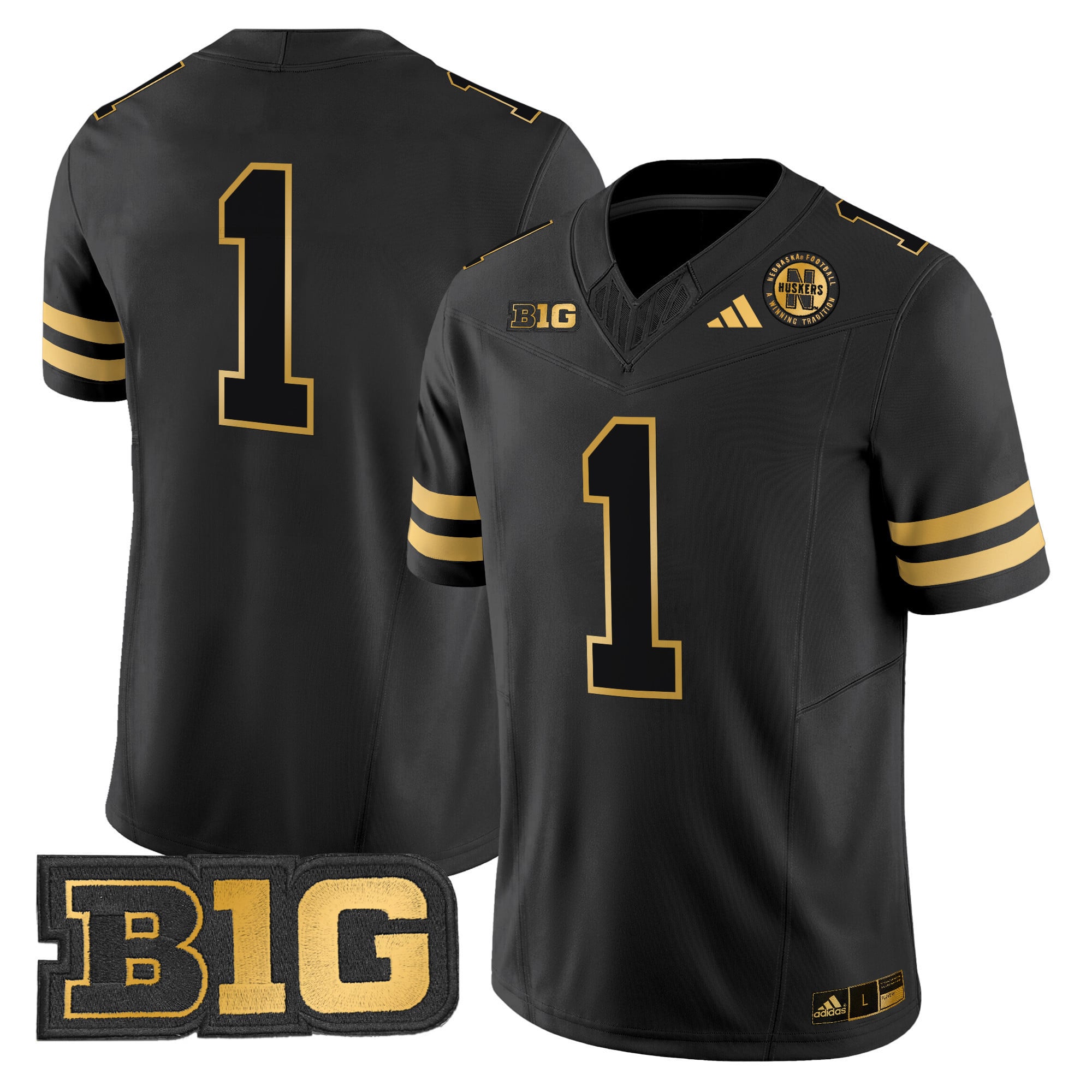 Men's Nebraska Cornhuskers 2024 Gold Vapor Limited Jersey - All Stitched