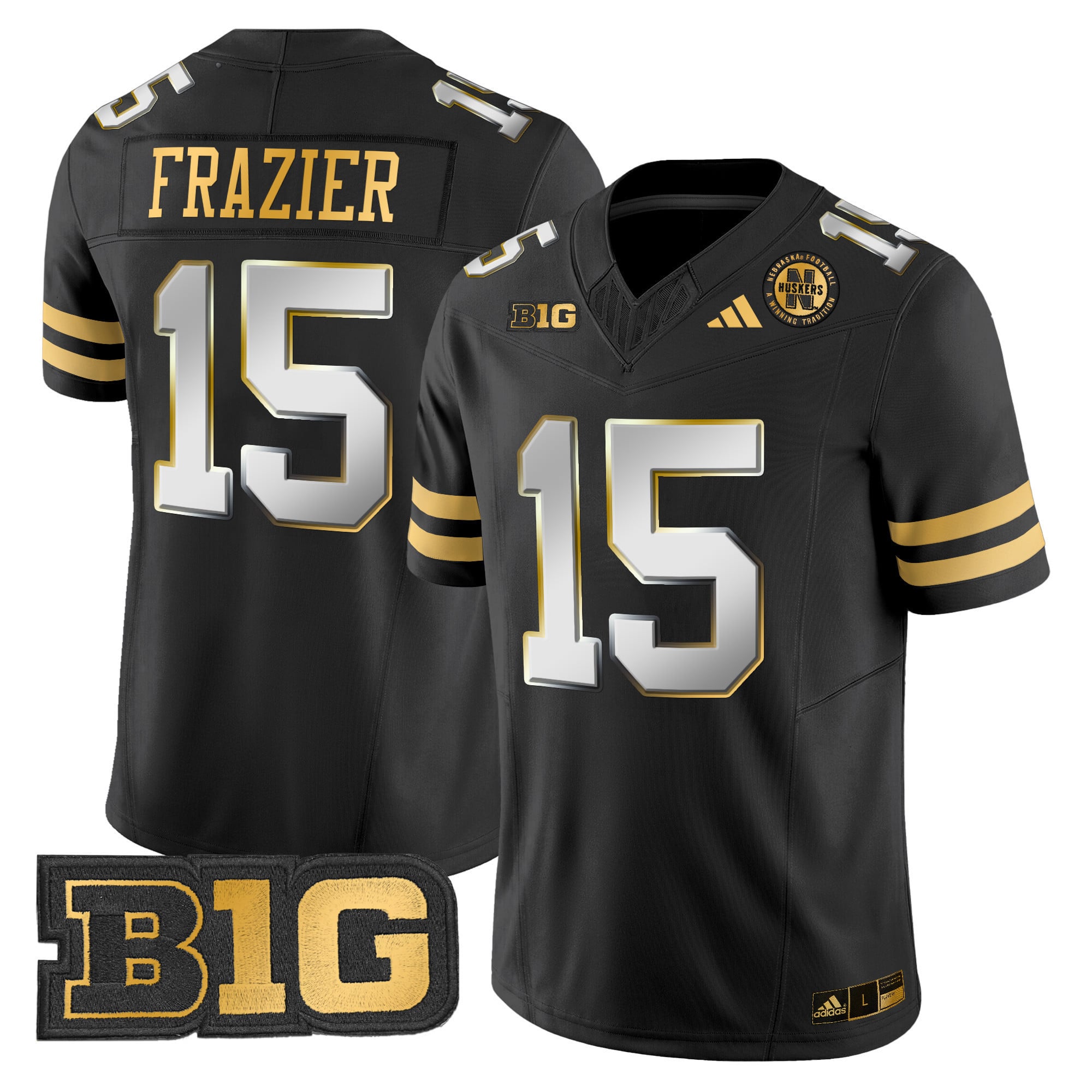 Men's Nebraska Cornhuskers 2024 Gold Vapor Limited Jersey - All Stitched