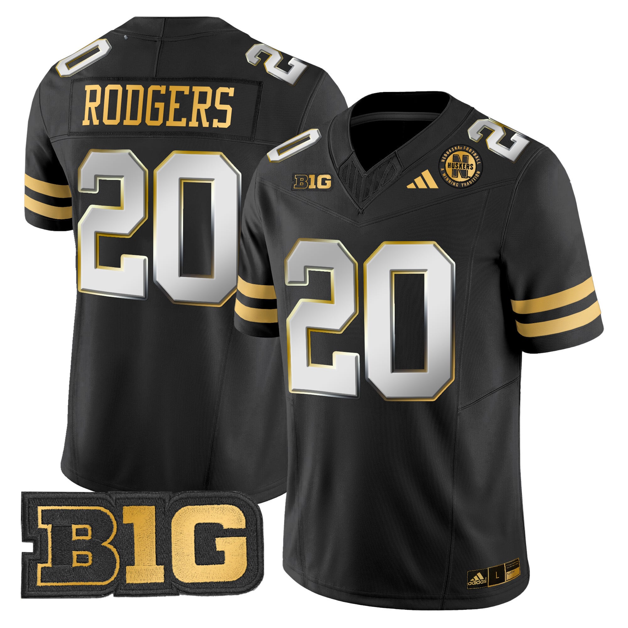 Men's Nebraska Cornhuskers 2024 Gold Vapor Limited Jersey - All Stitched