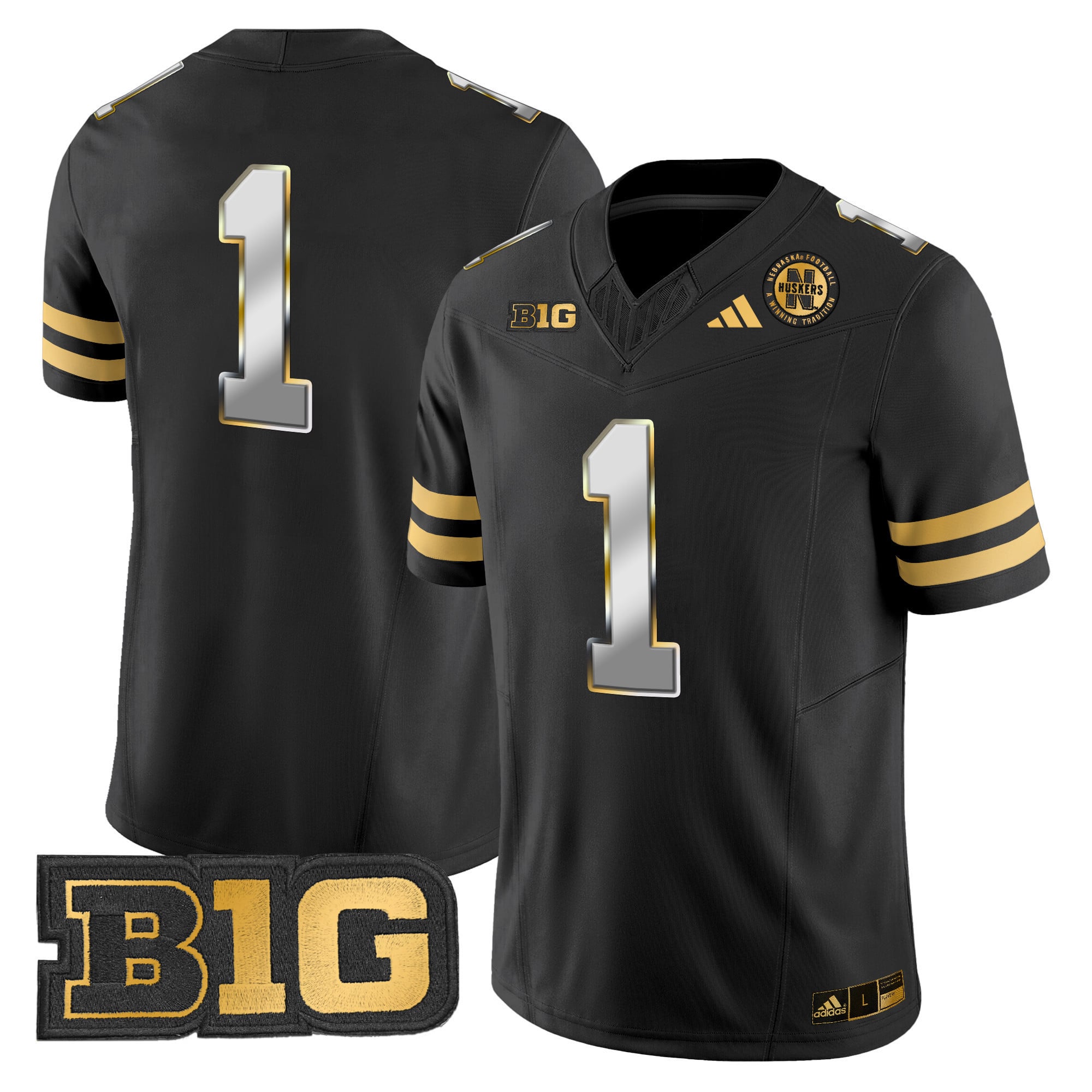 Men's Nebraska Cornhuskers 2024 Gold Vapor Limited Jersey - All Stitched