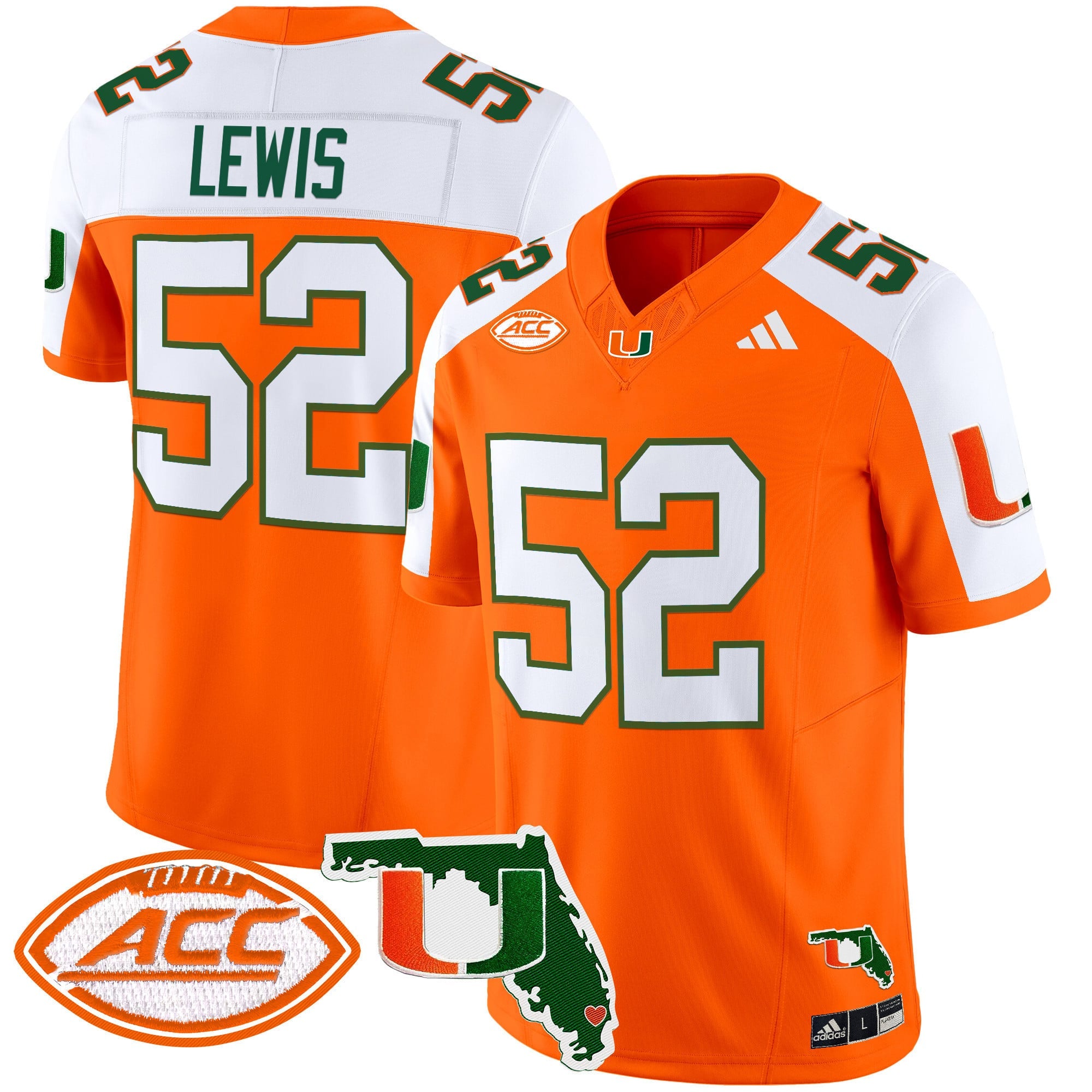 Men's Miami Hurricanes 2024 Florida Patch Vapor Limited Jersey - All Stitched