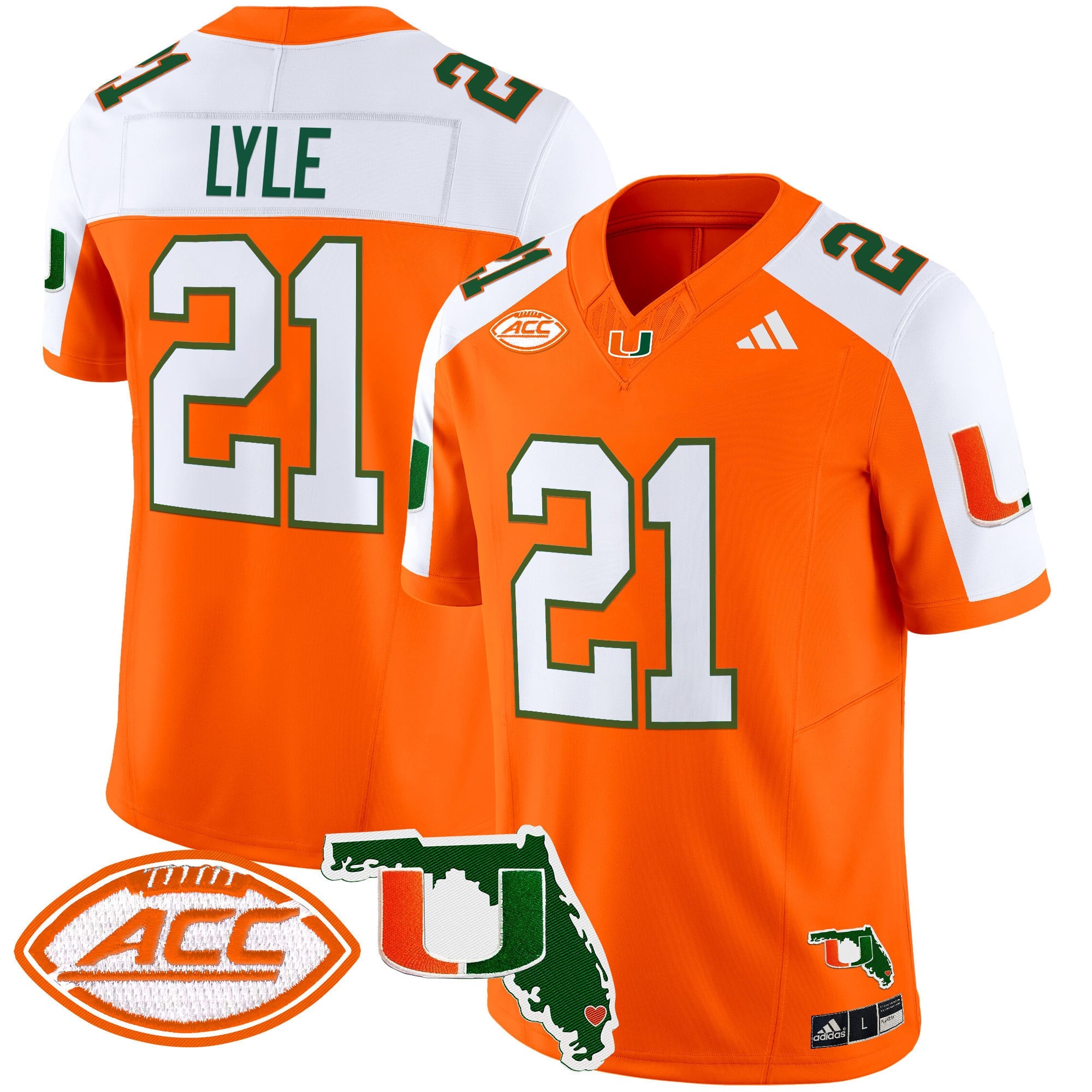 Men's Miami Hurricanes 2024 Florida Patch Vapor Limited Jersey - All Stitched