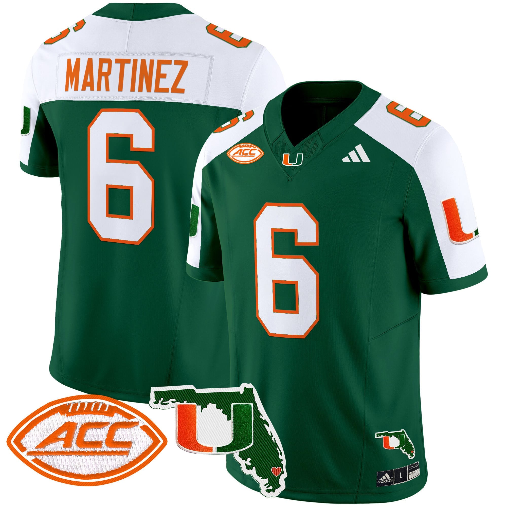 Men's Miami Hurricanes 2024 Florida Patch Vapor Limited Jersey - All Stitched