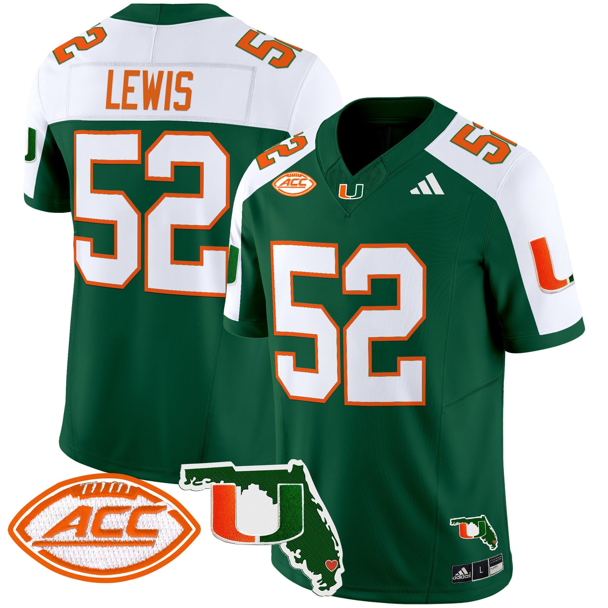 Men's Miami Hurricanes 2024 Florida Patch Vapor Limited Jersey - All Stitched