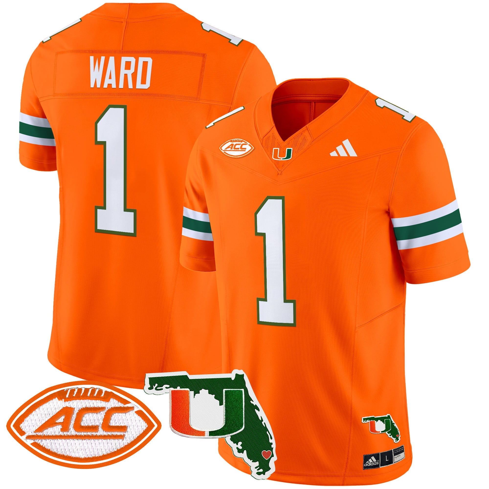 Men's Miami Hurricanes 2024 Florida Patch Vapor Limited Jersey - All Stitched