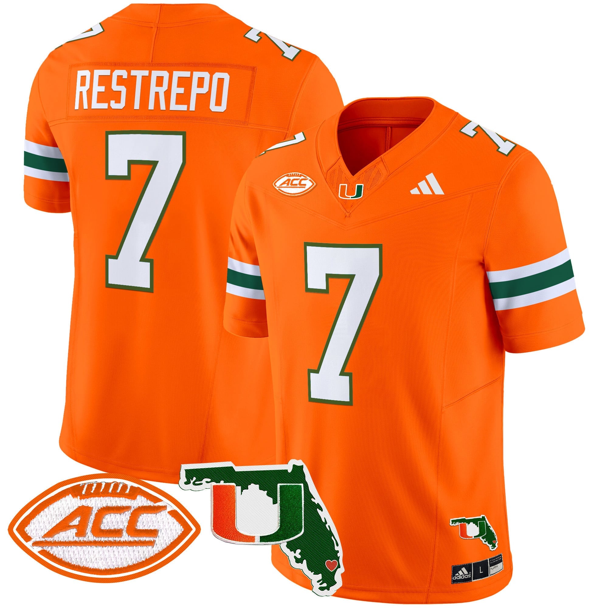 Men's Miami Hurricanes 2024 Florida Patch Vapor Limited Jersey - All Stitched