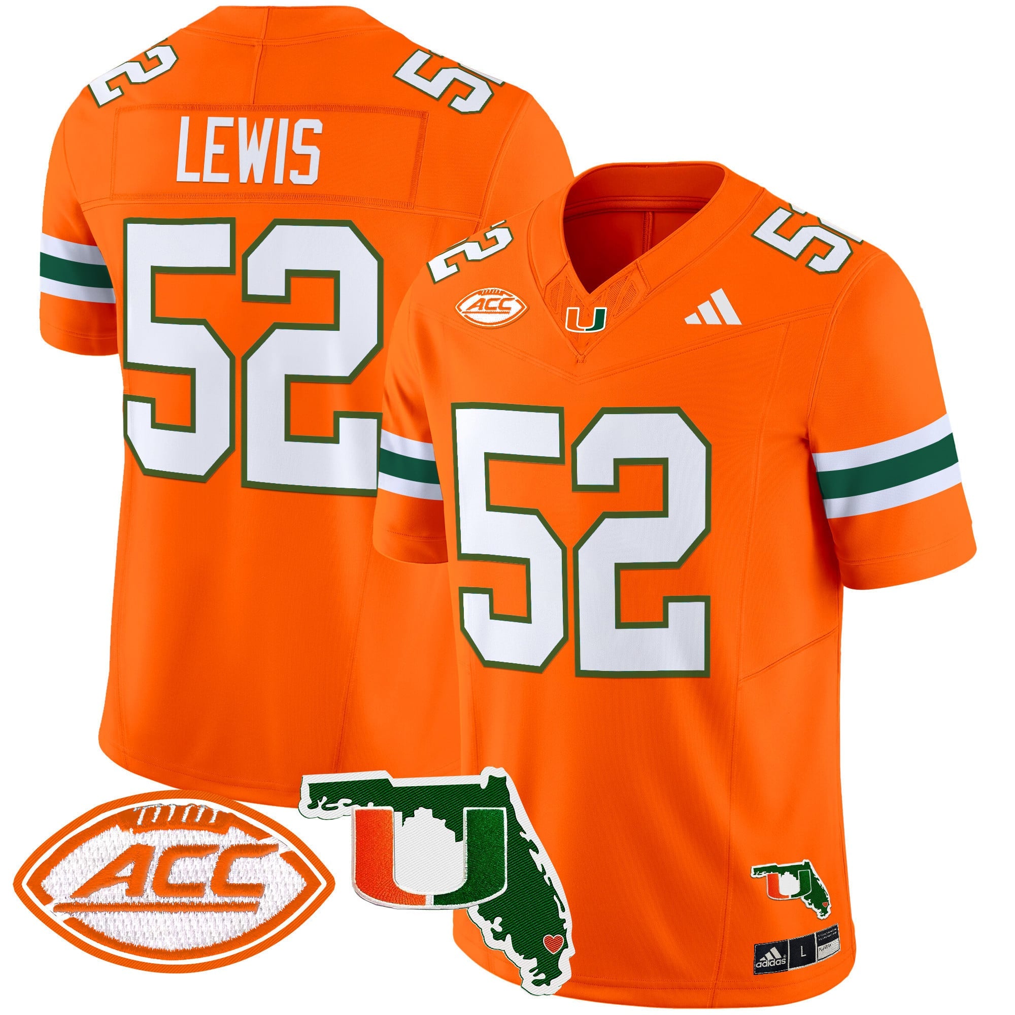 Men's Miami Hurricanes 2024 Florida Patch Vapor Limited Jersey - All Stitched