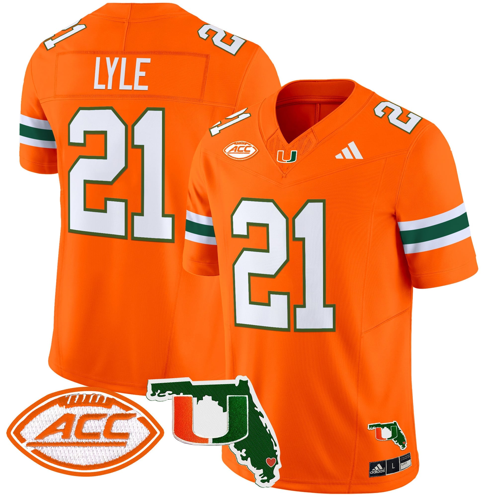 Men's Miami Hurricanes 2024 Florida Patch Vapor Limited Jersey - All Stitched