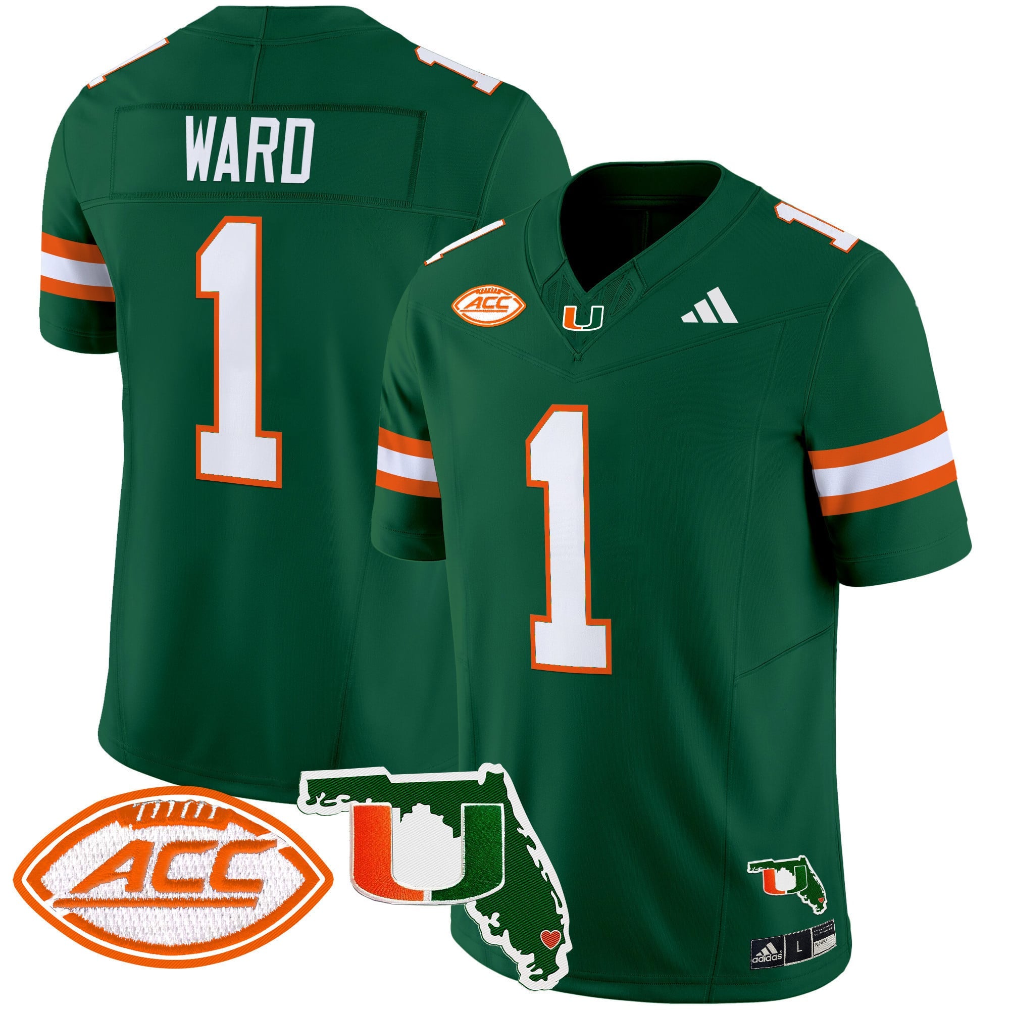 Men's Miami Hurricanes 2024 Florida Patch Vapor Limited Jersey - All Stitched
