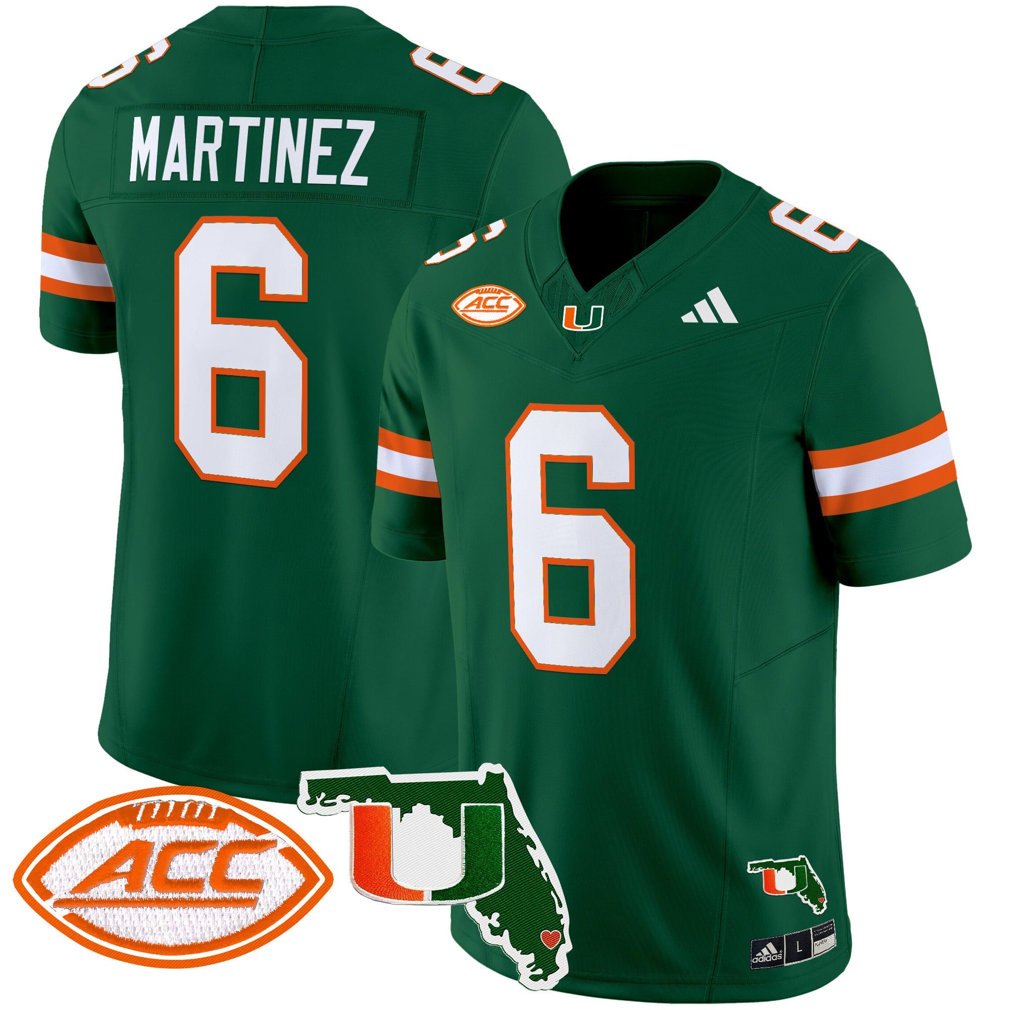 Men's Miami Hurricanes 2024 Florida Patch Vapor Limited Jersey - All Stitched