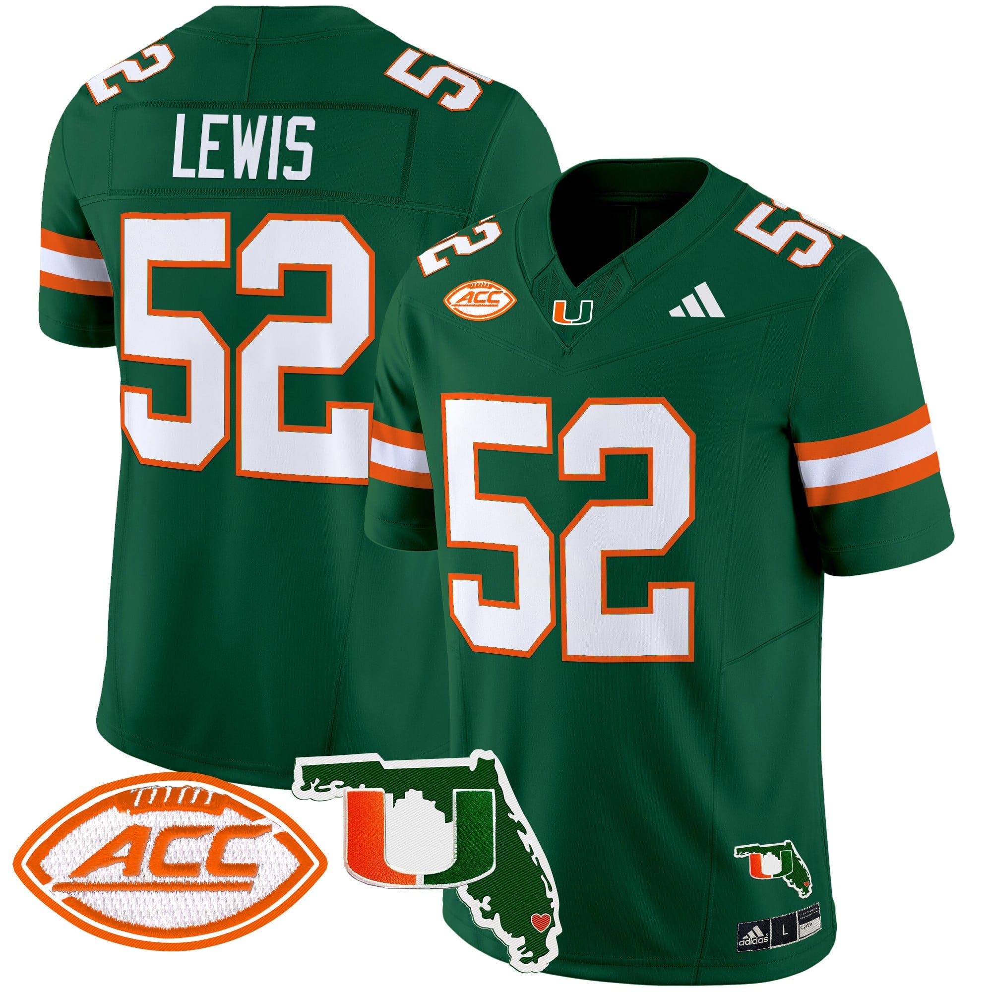 Men's Miami Hurricanes 2024 Florida Patch Vapor Limited Jersey - All Stitched