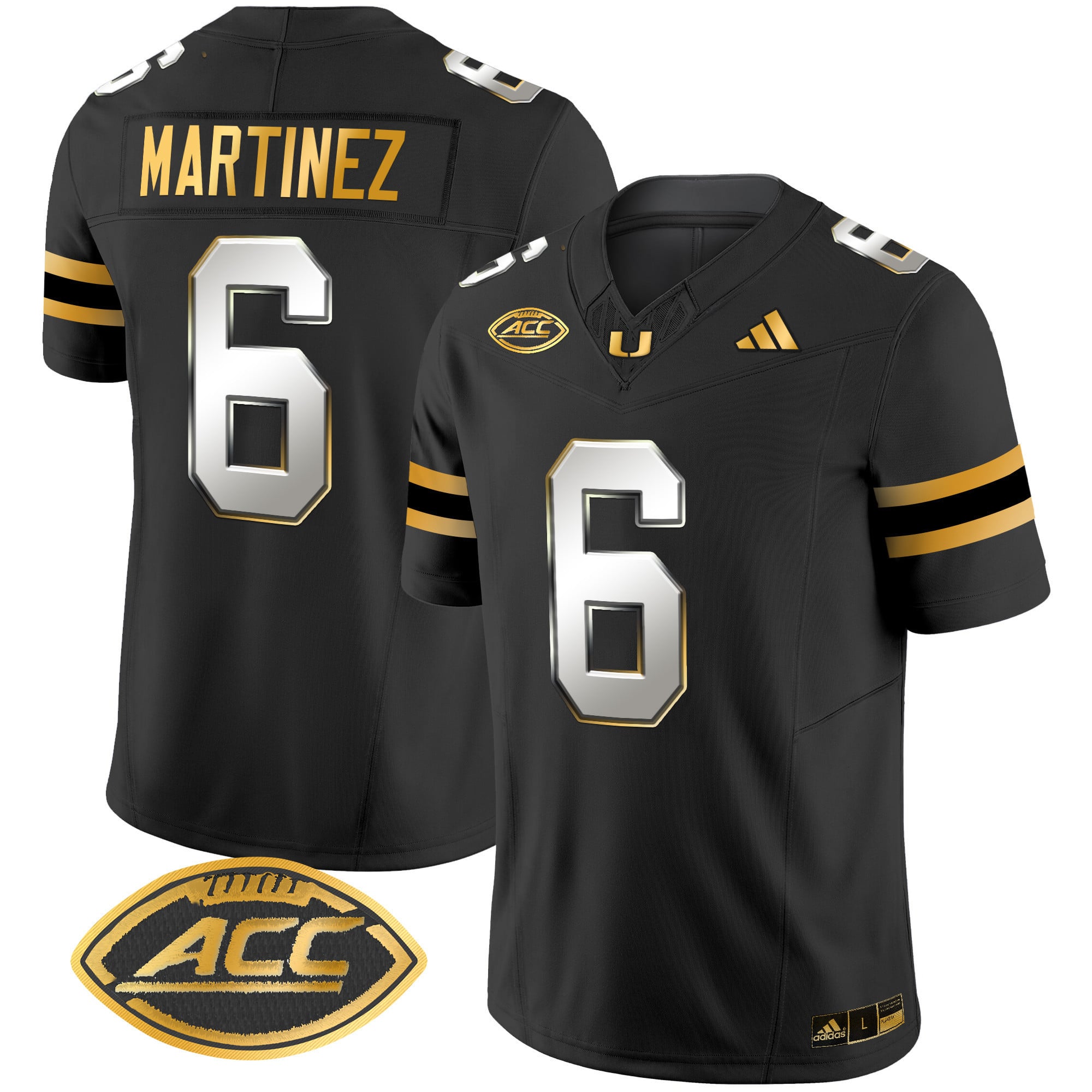 Men's Miami Hurricanes 2024 Gold Vapor Limited Jersey - All Stitched