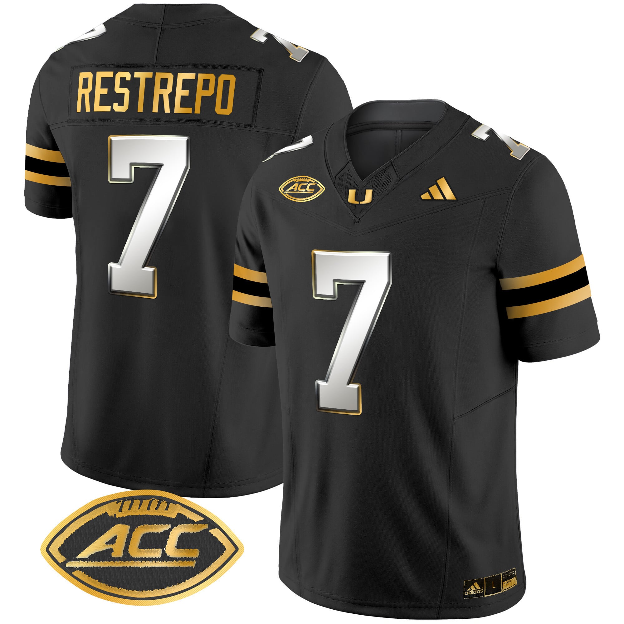 Men's Miami Hurricanes 2024 Gold Vapor Limited Jersey - All Stitched