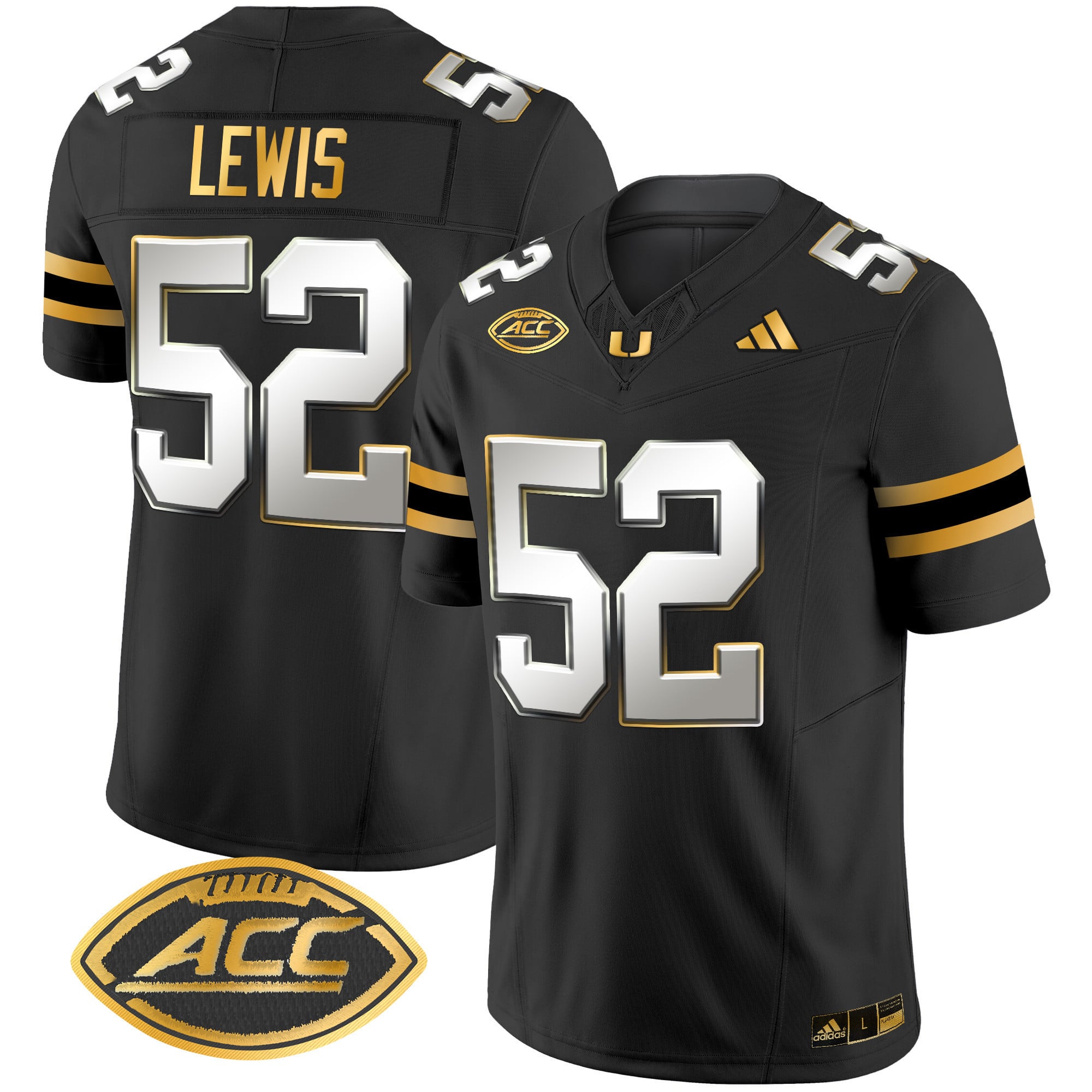 Men's Miami Hurricanes 2024 Gold Vapor Limited Jersey - All Stitched