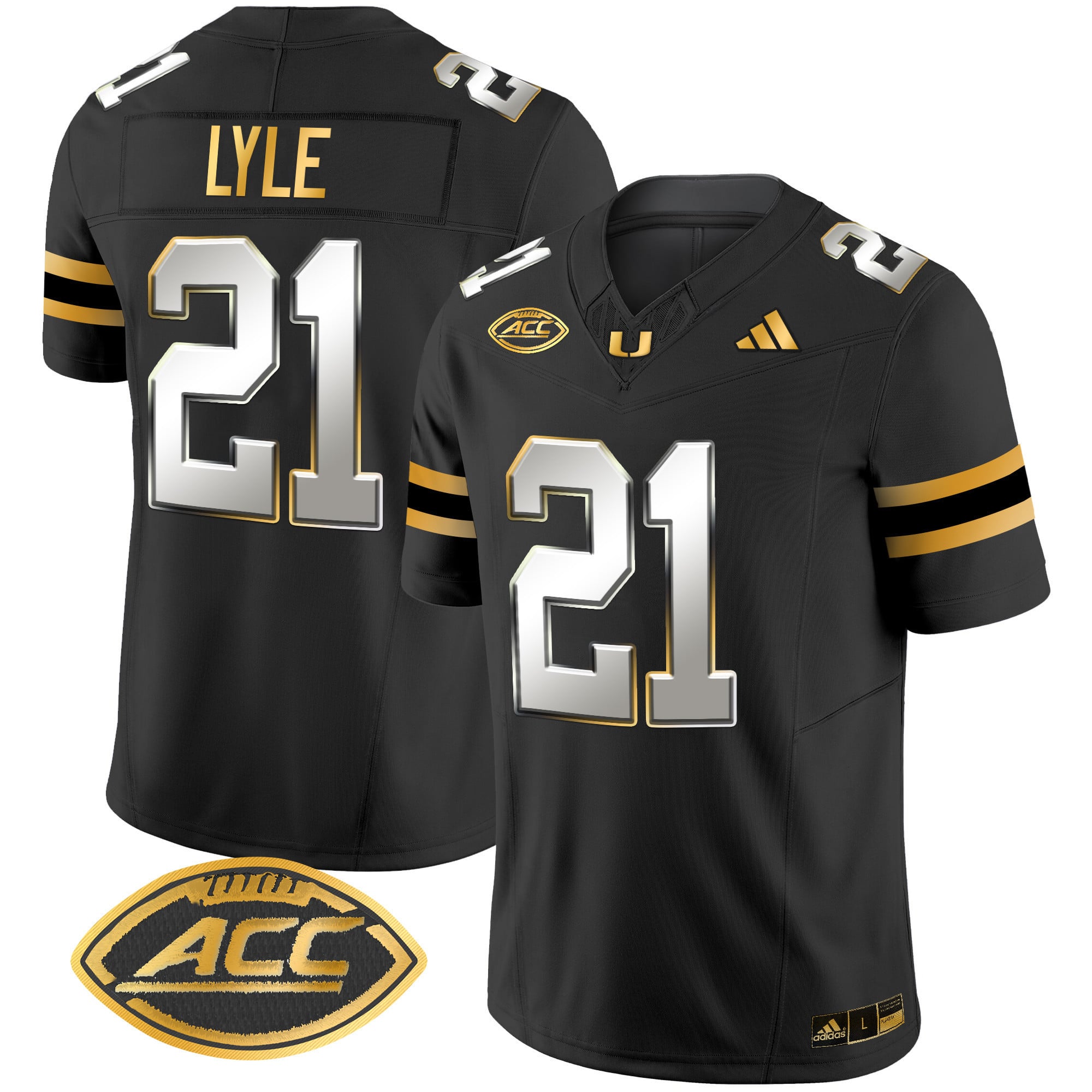 Men's Miami Hurricanes 2024 Gold Vapor Limited Jersey - All Stitched