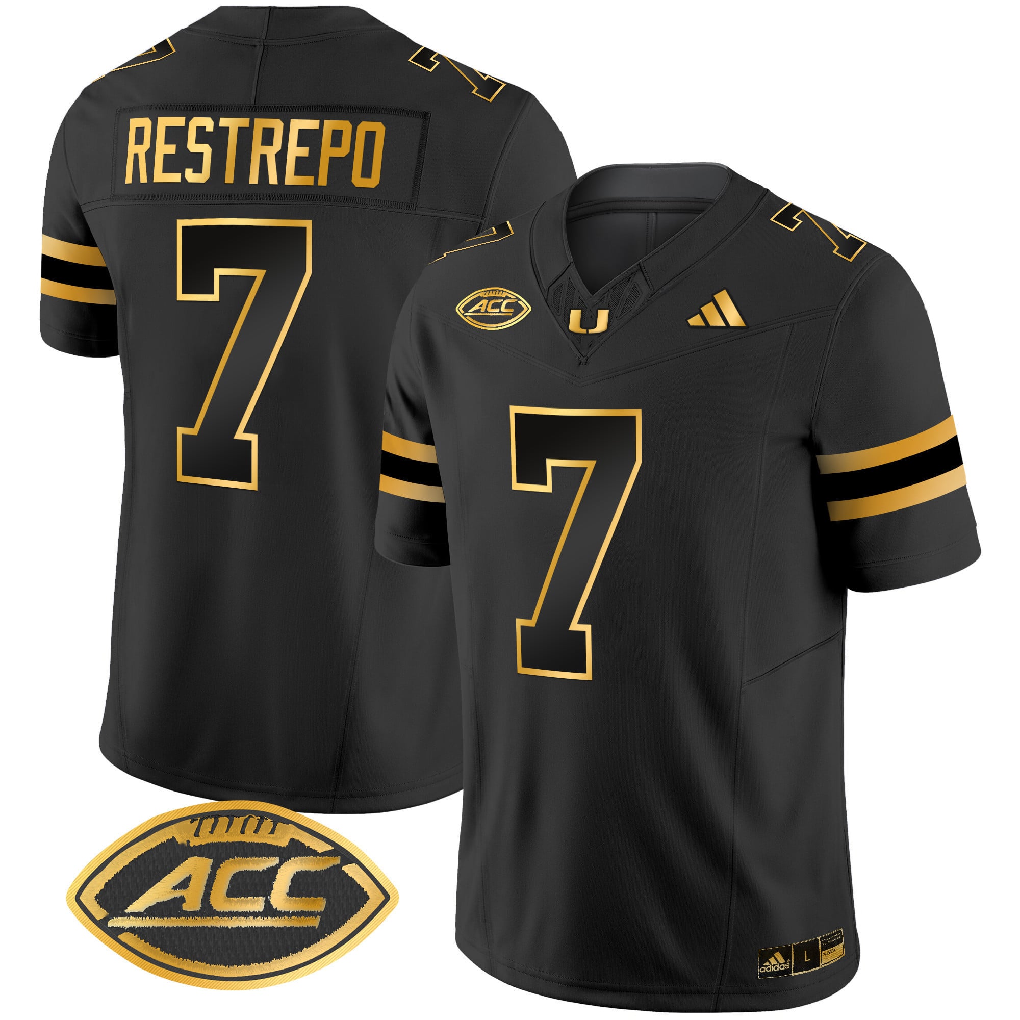 Men's Miami Hurricanes 2024 Gold Vapor Limited Jersey - All Stitched