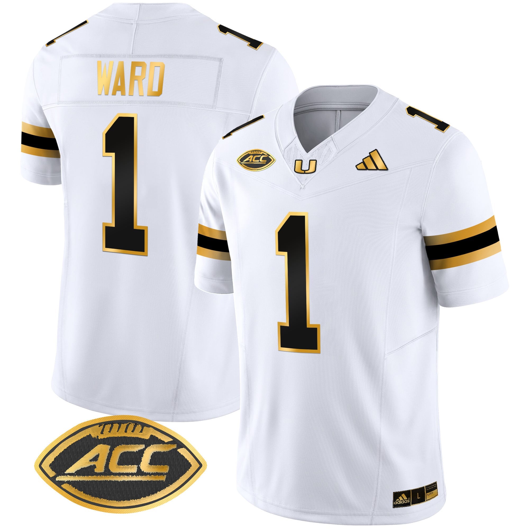Men's Miami Hurricanes 2024 Gold Vapor Limited Jersey - All Stitched