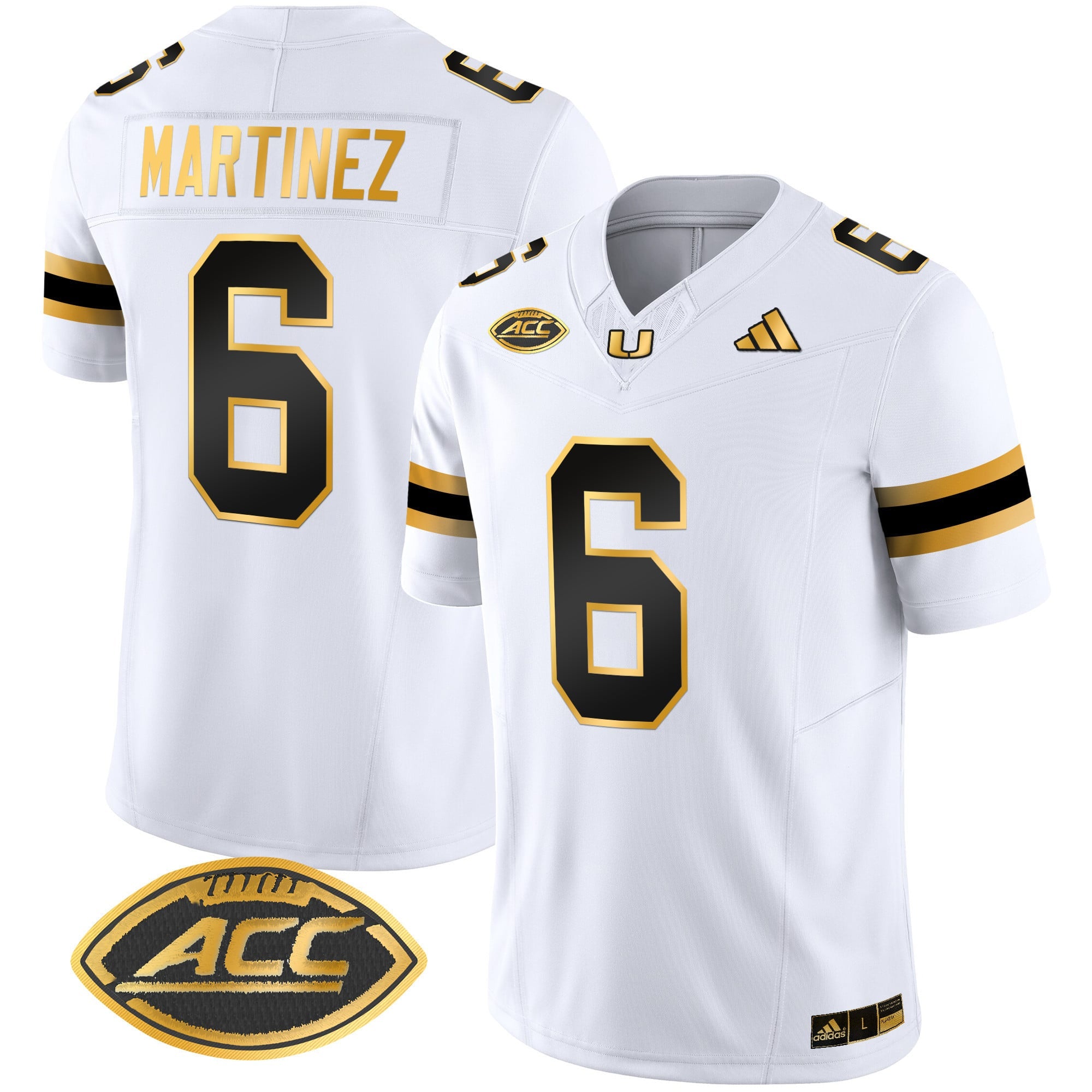 Men's Miami Hurricanes 2024 Gold Vapor Limited Jersey - All Stitched