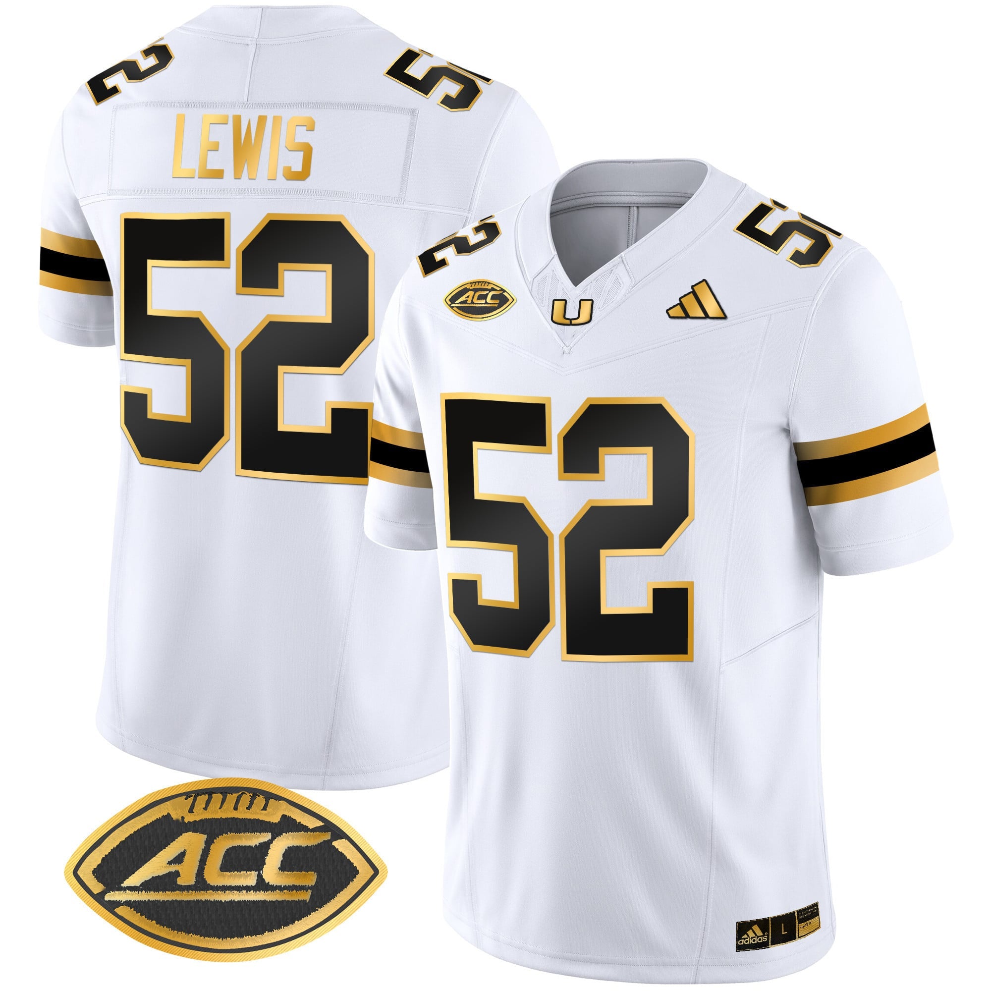 Men's Miami Hurricanes 2024 Gold Vapor Limited Jersey - All Stitched