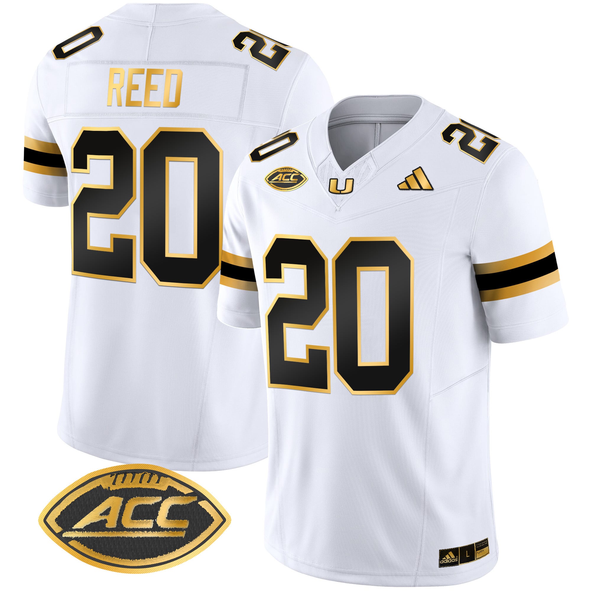 Men's Miami Hurricanes 2024 Gold Vapor Limited Jersey - All Stitched