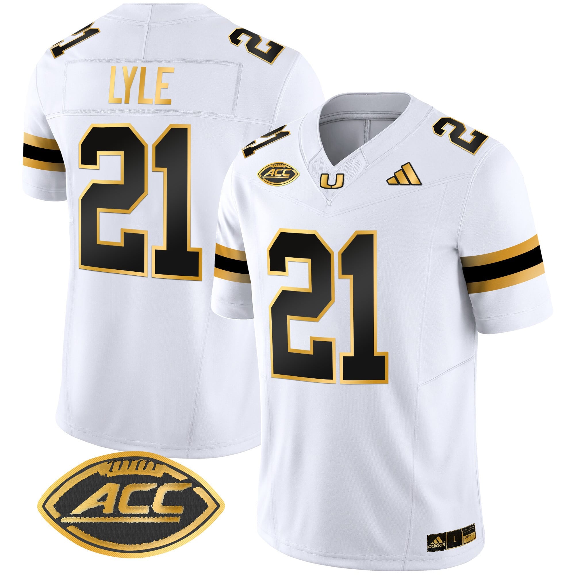 Men's Miami Hurricanes 2024 Gold Vapor Limited Jersey - All Stitched