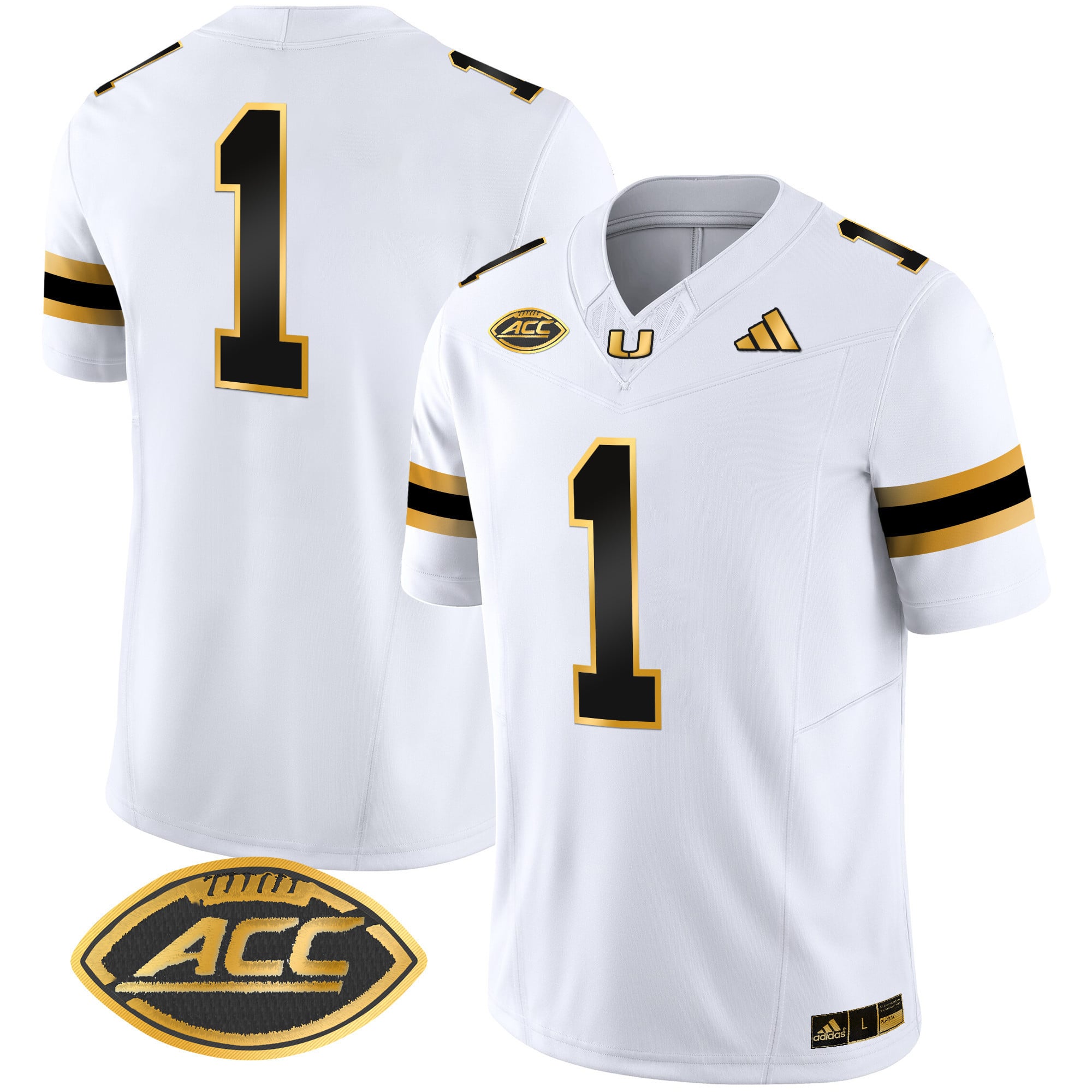 Men's Miami Hurricanes 2024 Gold Vapor Limited Jersey - All Stitched